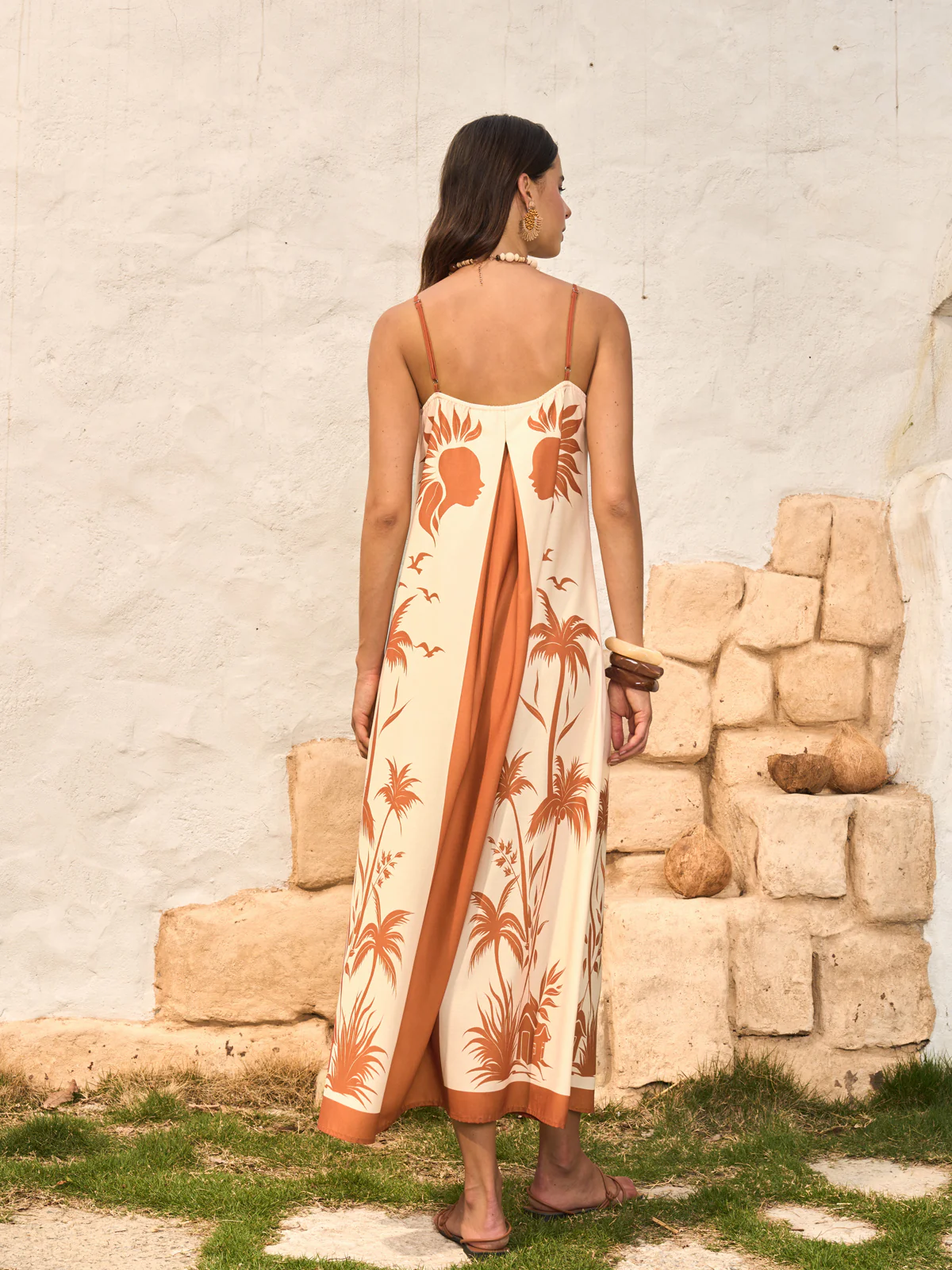 Contrast Panel Boho Print Cami Dress - Image 5