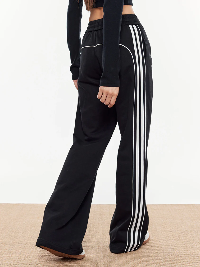 Contrast Piping Drawstring Sweatpants - Image 4