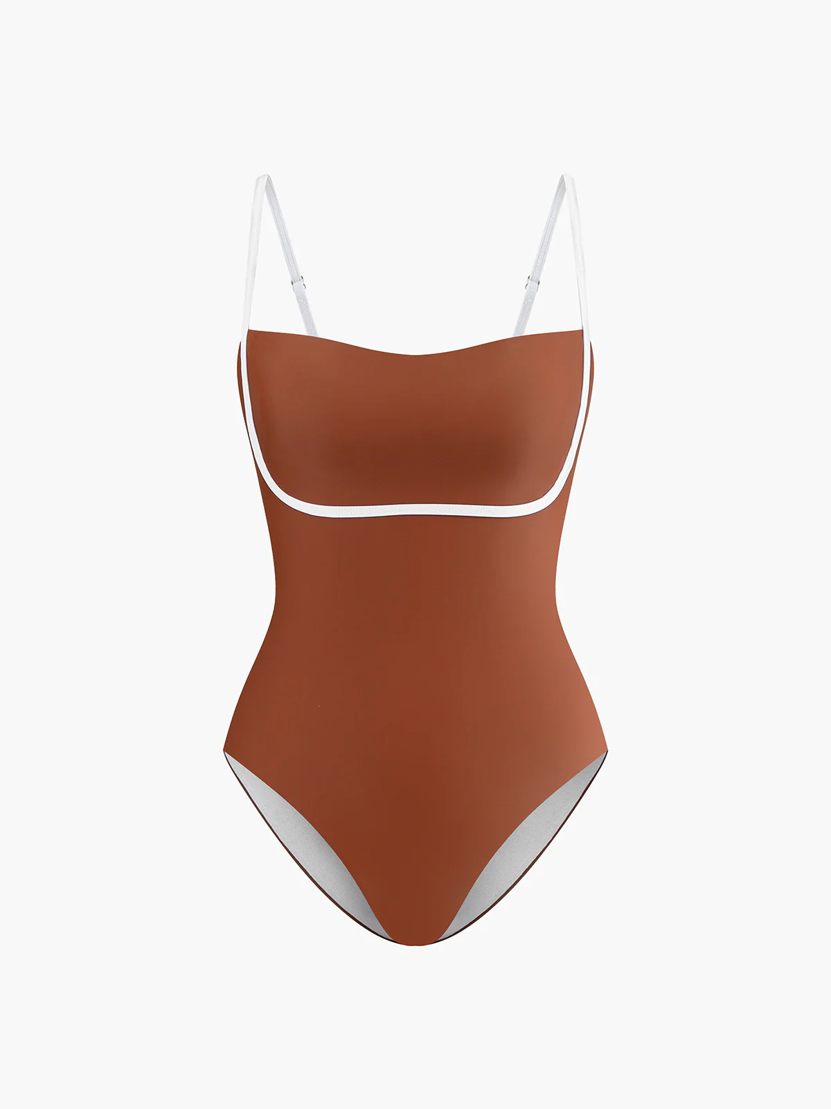 Contrast Removable Pads Cutout One Piece Swimsuit - Image 4