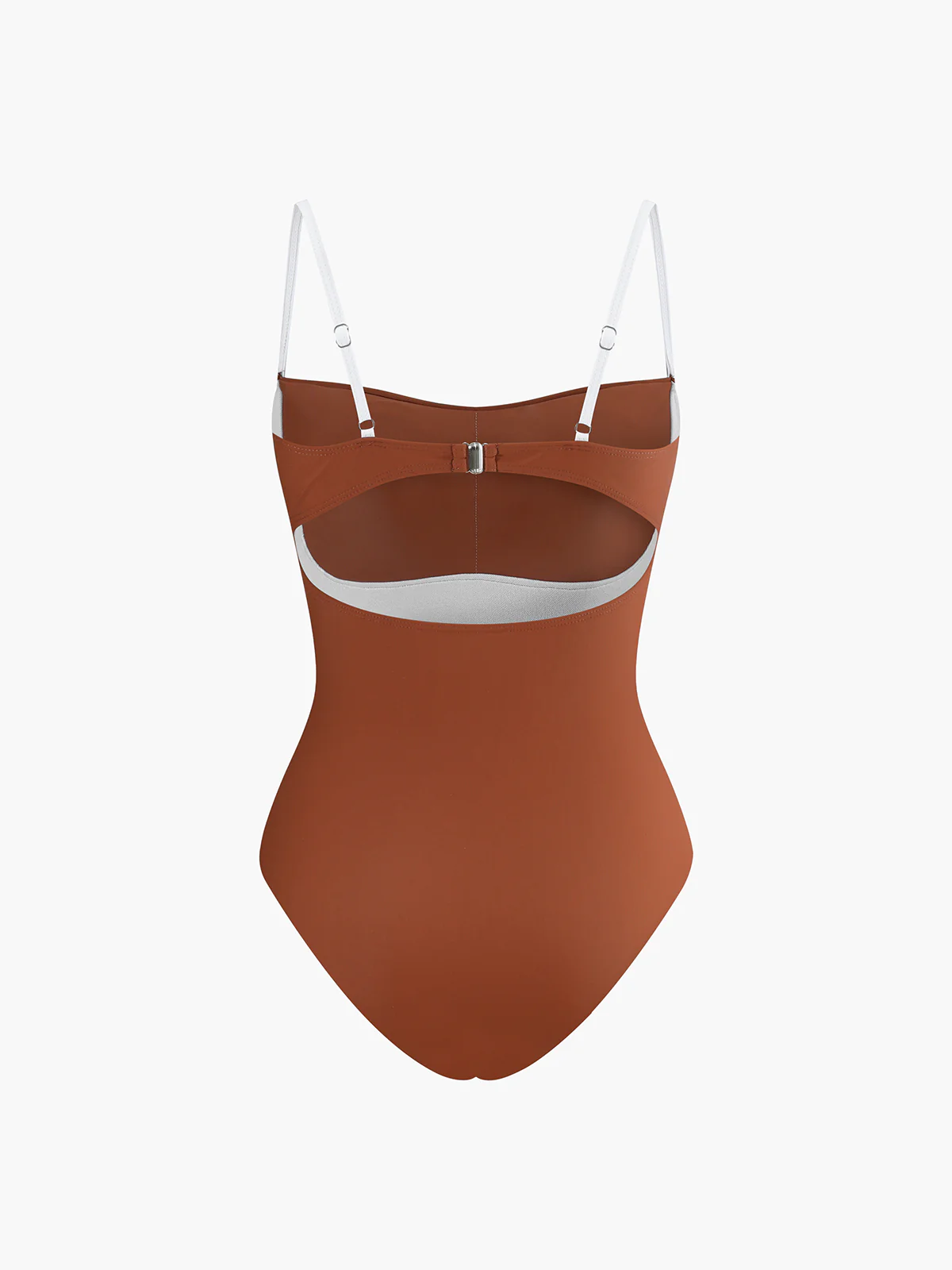 Contrast Removable Pads Cutout One Piece Swimsuit - Image 5