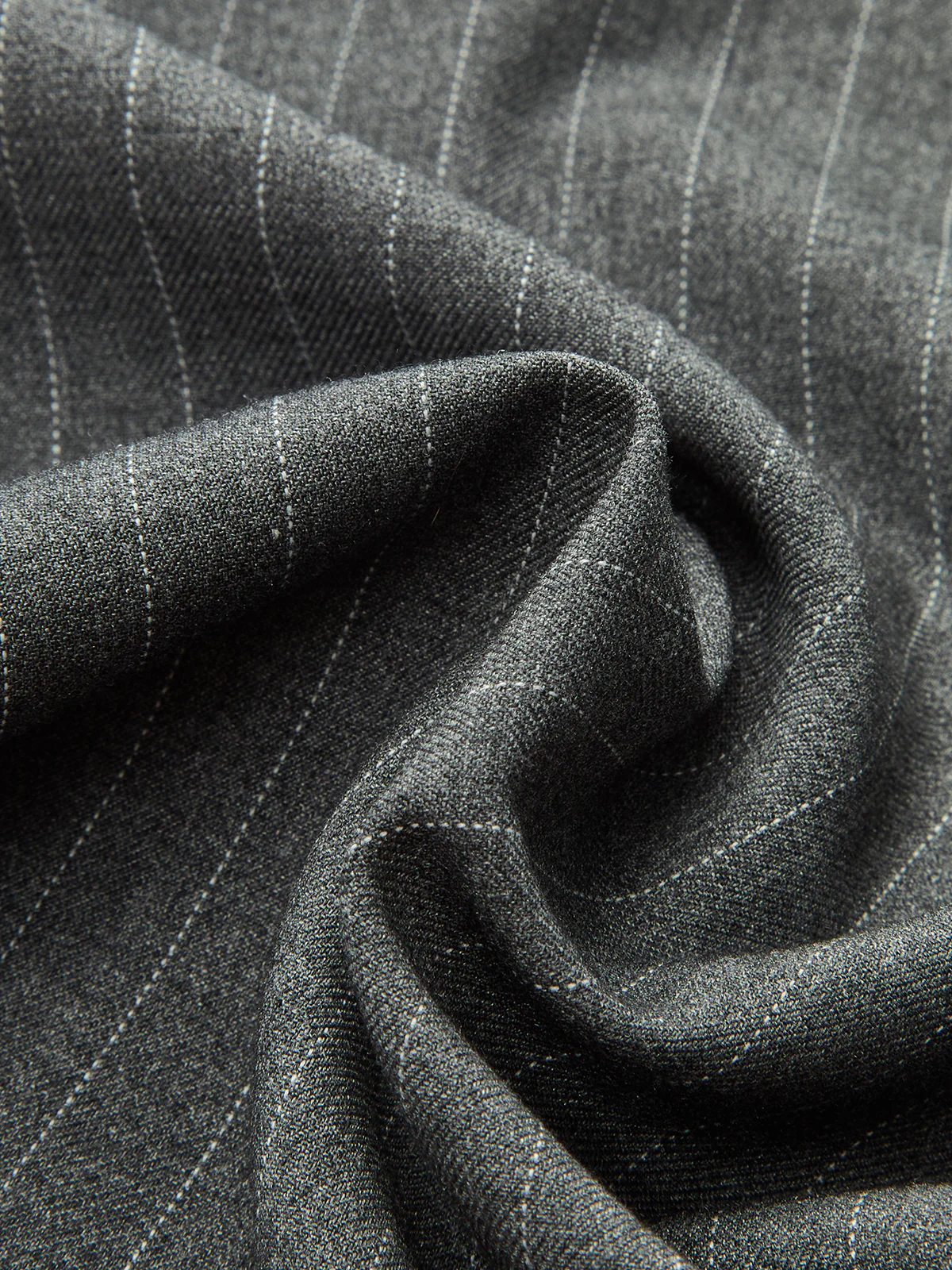 Contrast Ruffle Waistband Pinstripe Pants - Image 4