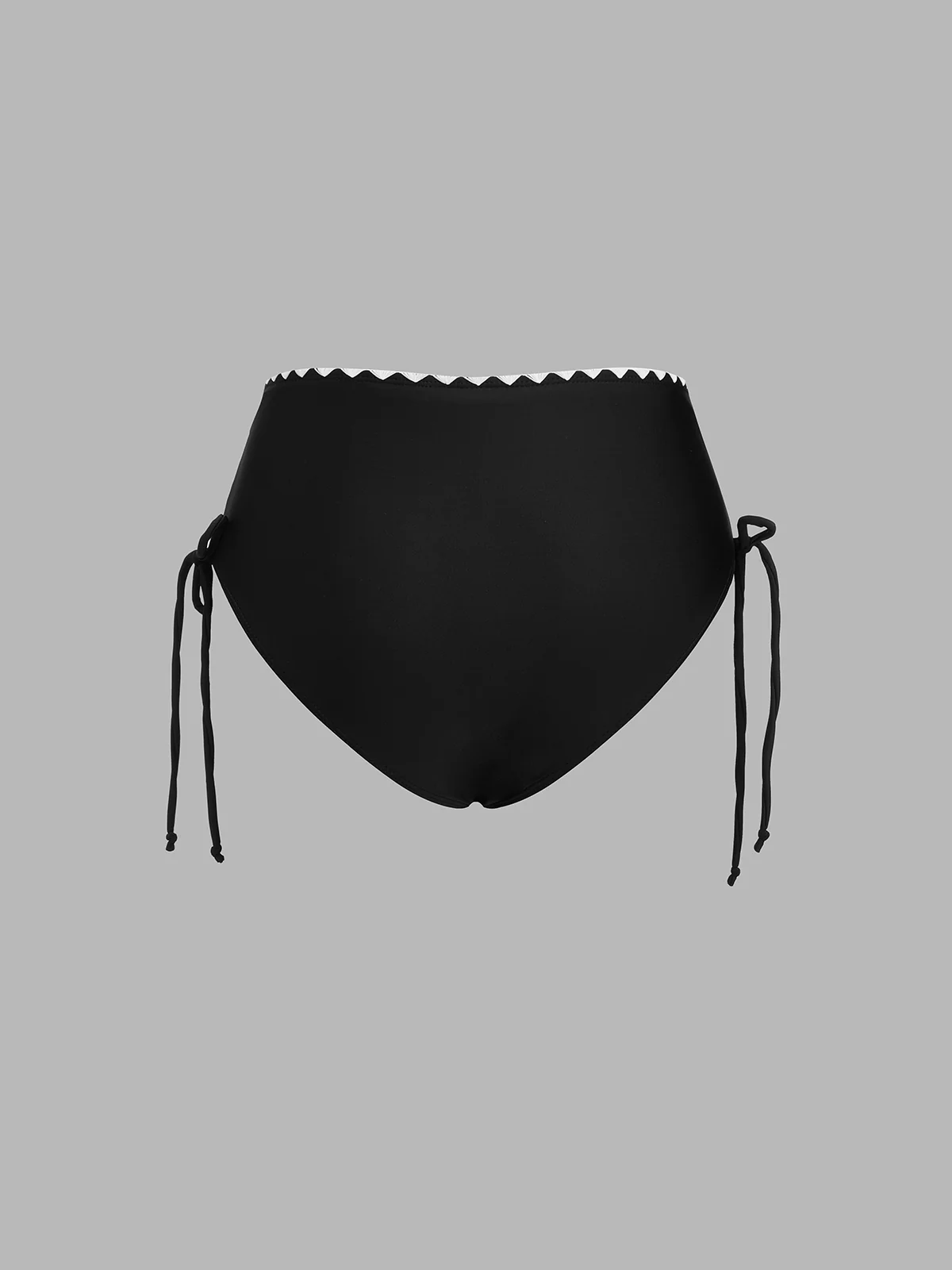 Contrast Scallop Trim Halter Two Piece Bikini - Image 6