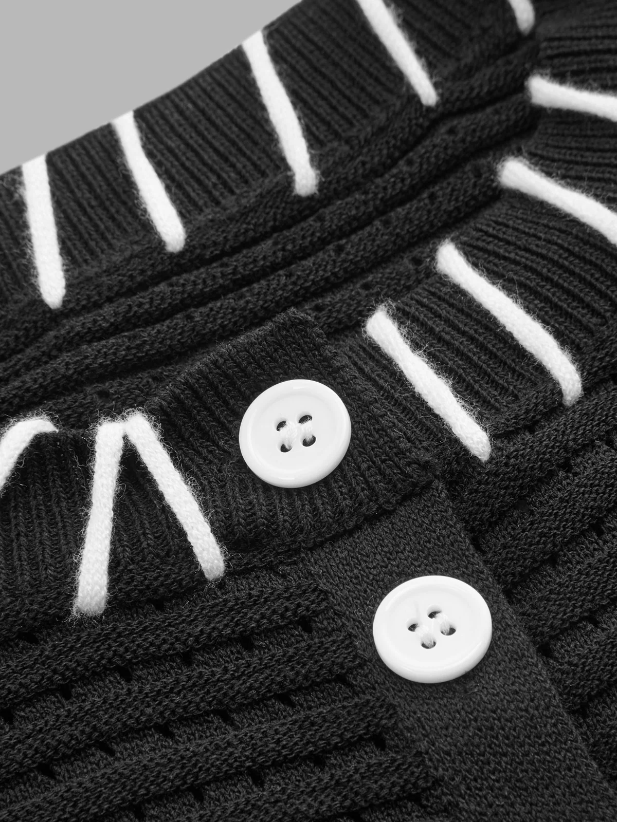 Contrast Stitch Trim Knit Co-Ord Set - Image 8