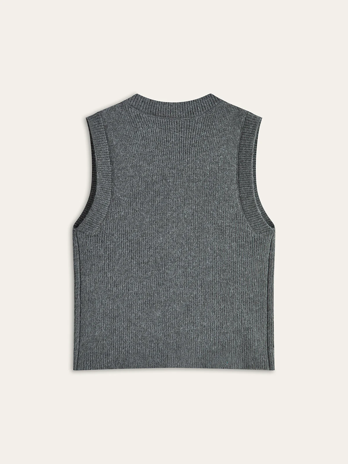 Contrast Stitching Two-toned Sweater Vest - Image 2