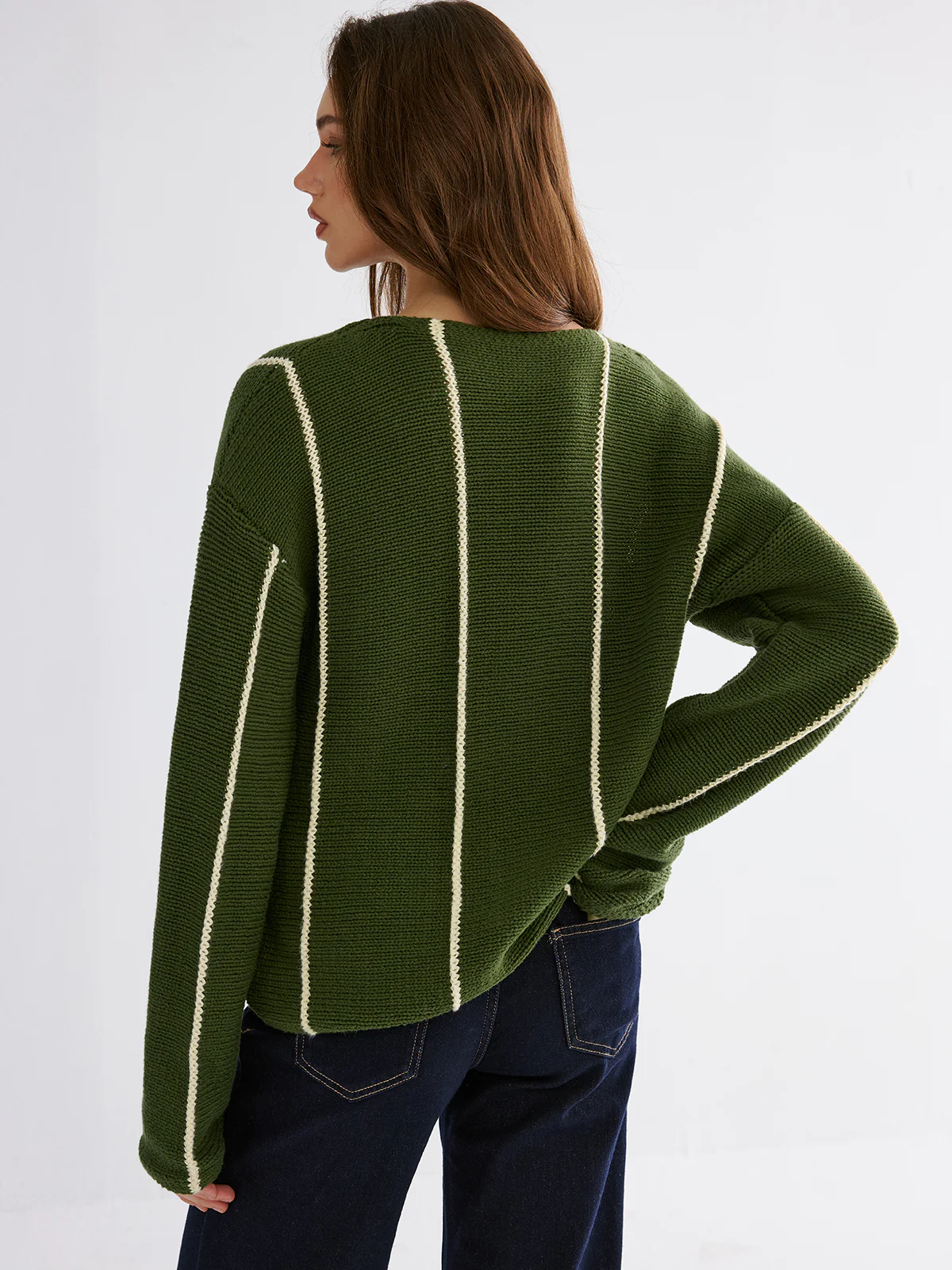 Contrast Striped Sweater - Image 6