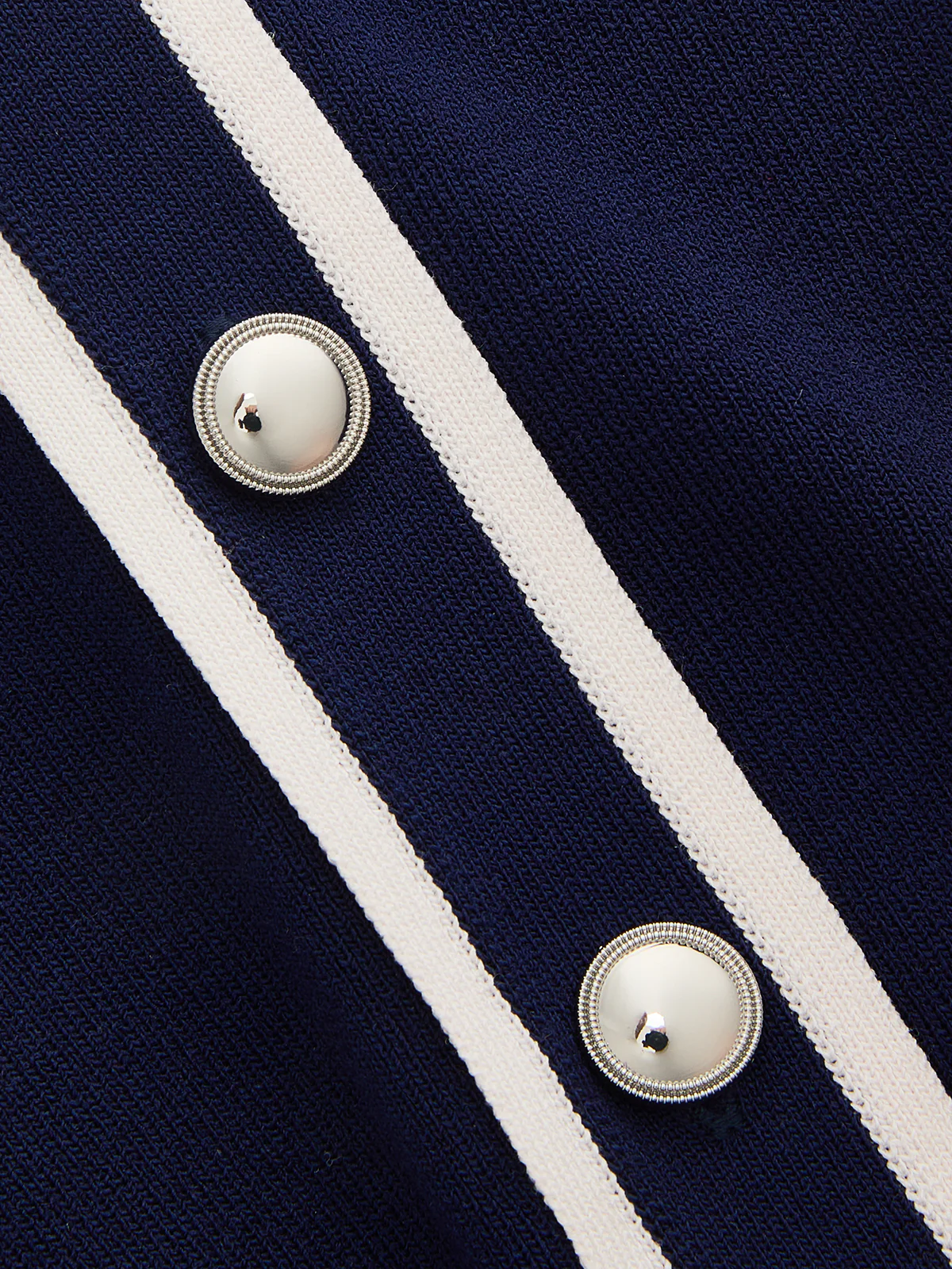 Contrast Trim Belted Short Sleeve Knit Dress - Image 5
