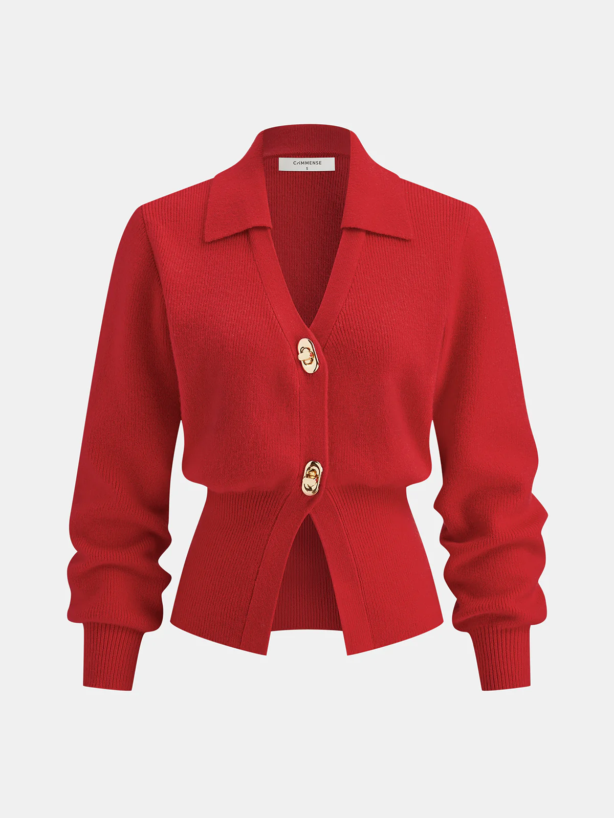 Contrast Trim Button Wool Blend Cardigan - Image 6