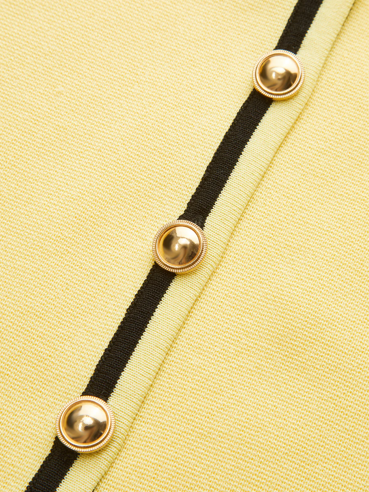 Contrast Trim Collared Knit Cardigan - Image 3