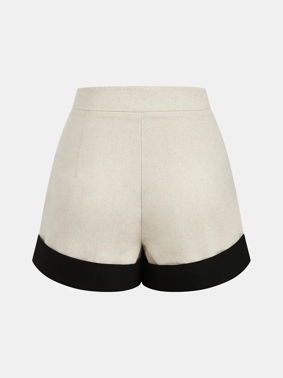 Contrast Trim Cotton Linen Top & Shorts Set - Image 6