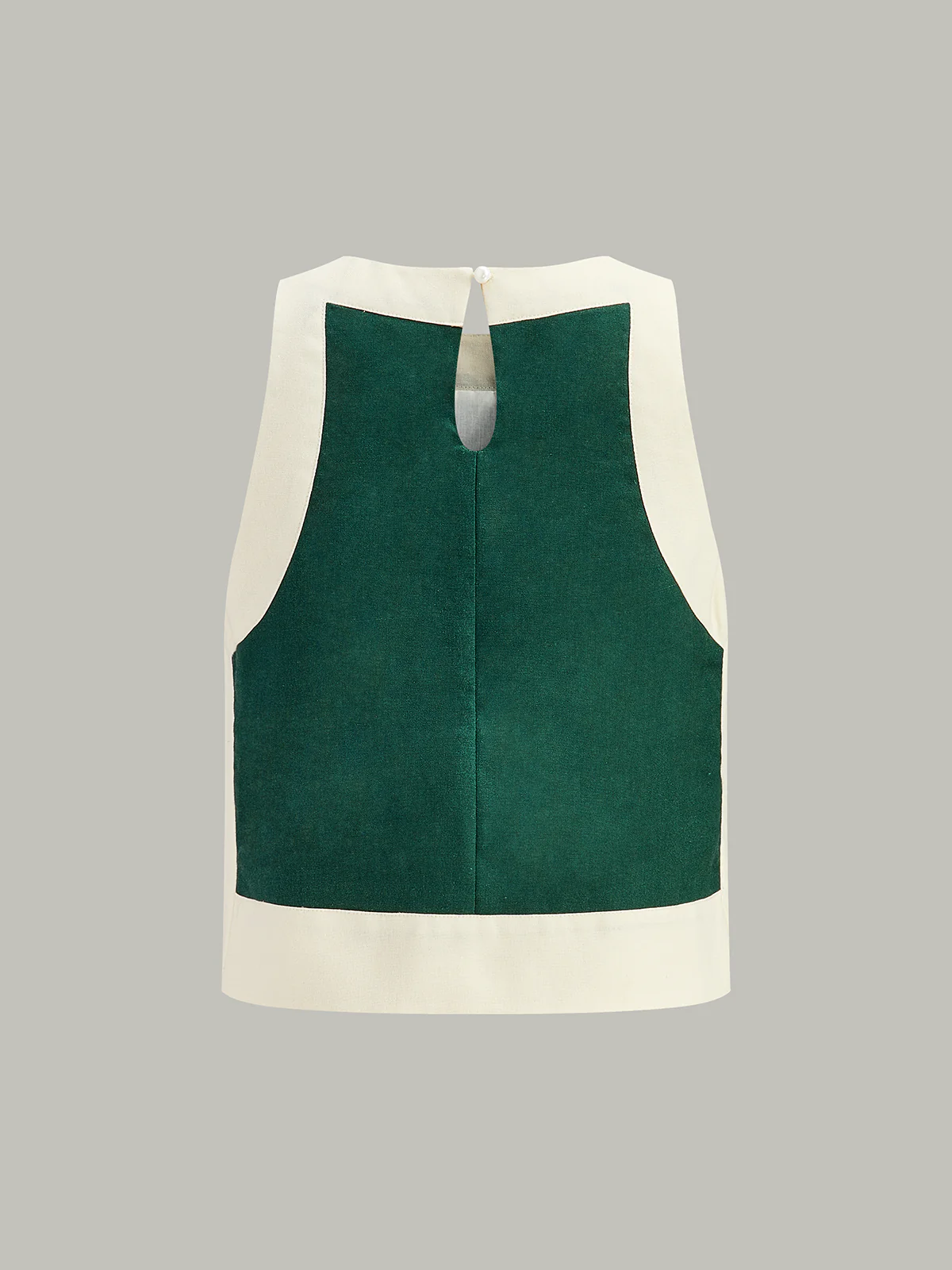 Contrast Trim Crop Top and Wide-Leg Pants Set - Image 4