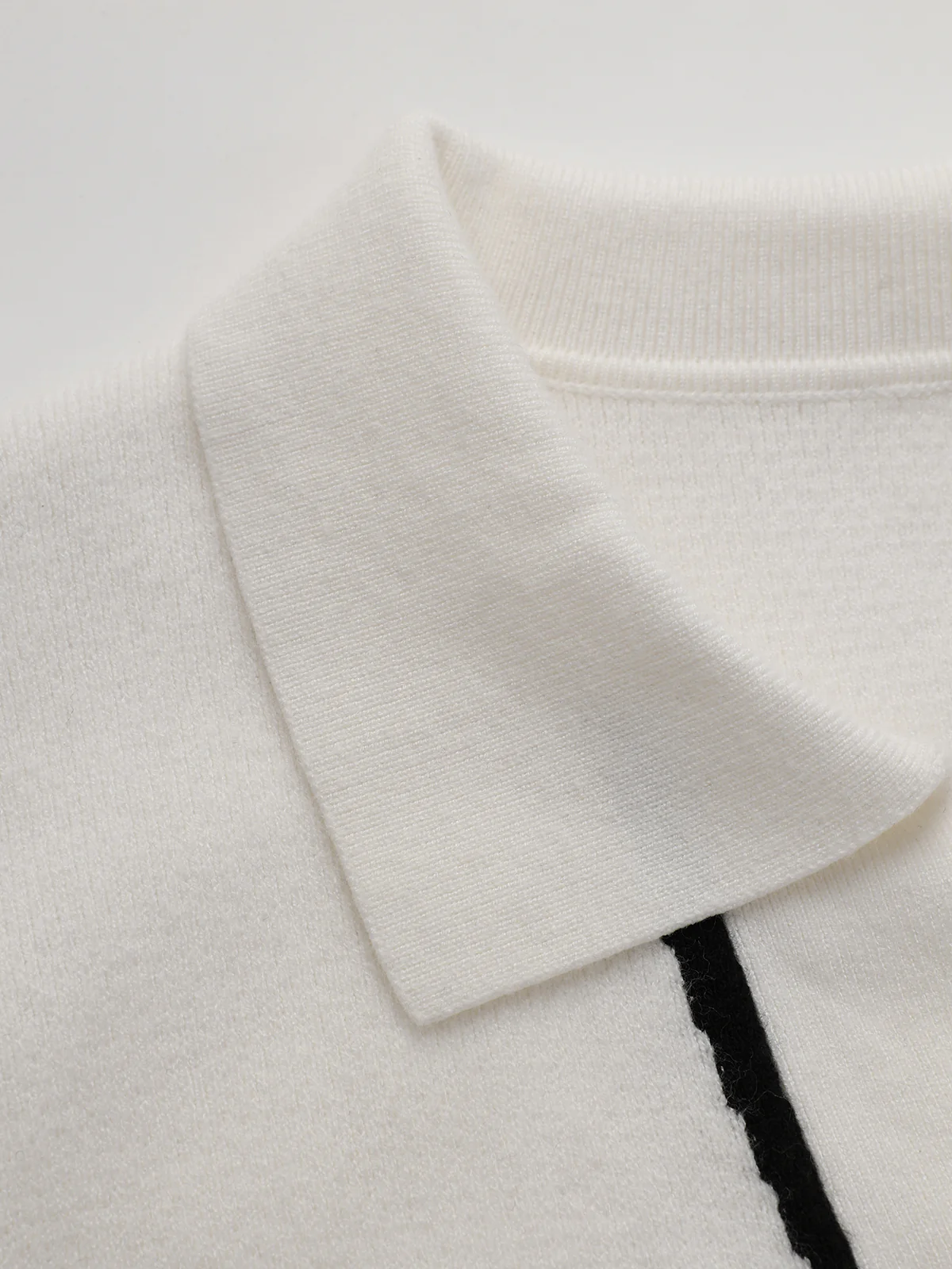 Contrast Trim Knit Shirt Dress - Image 5