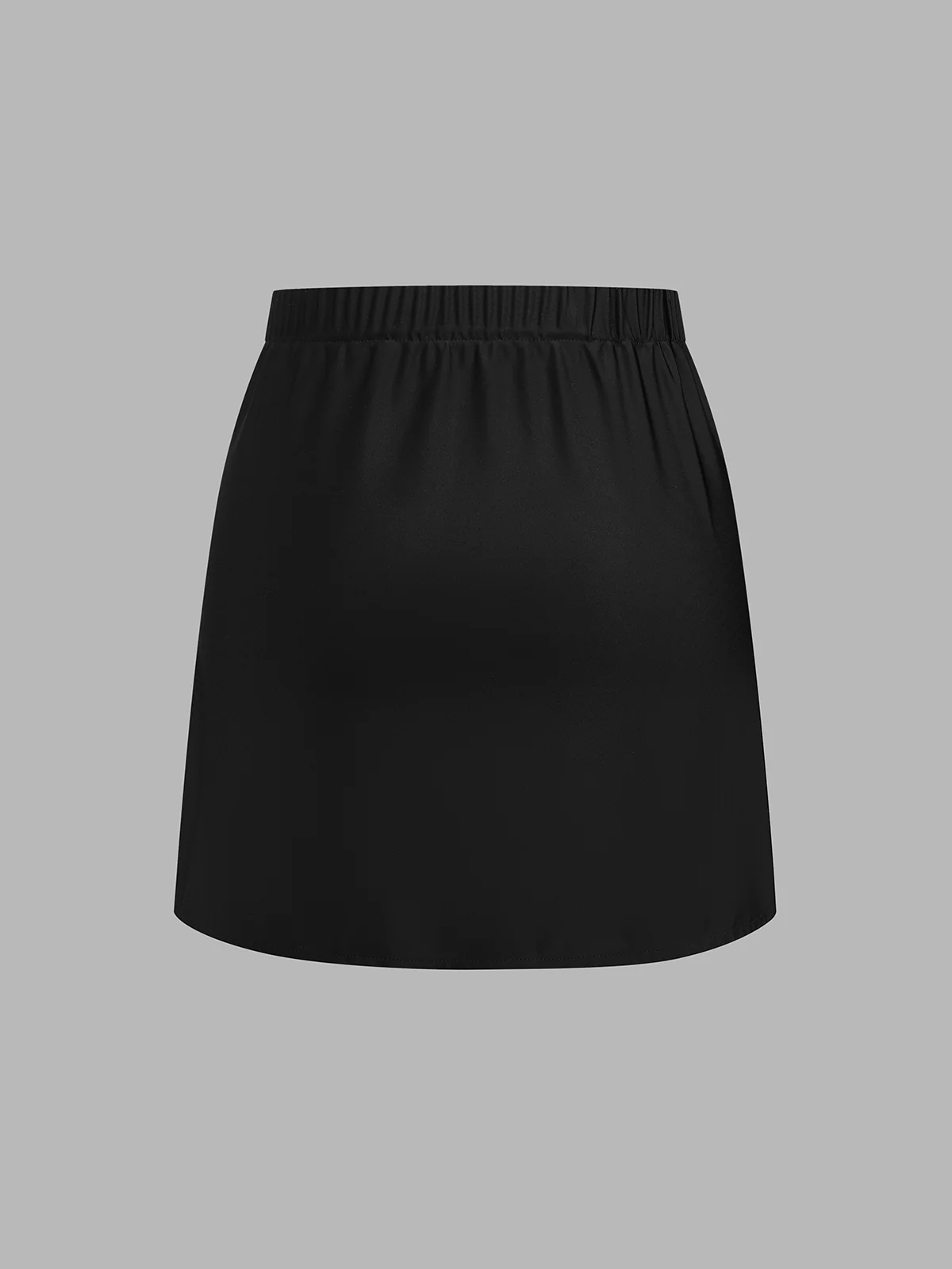 Contrast Trim One Piece Swimsuit & Skirt Set - Image 5