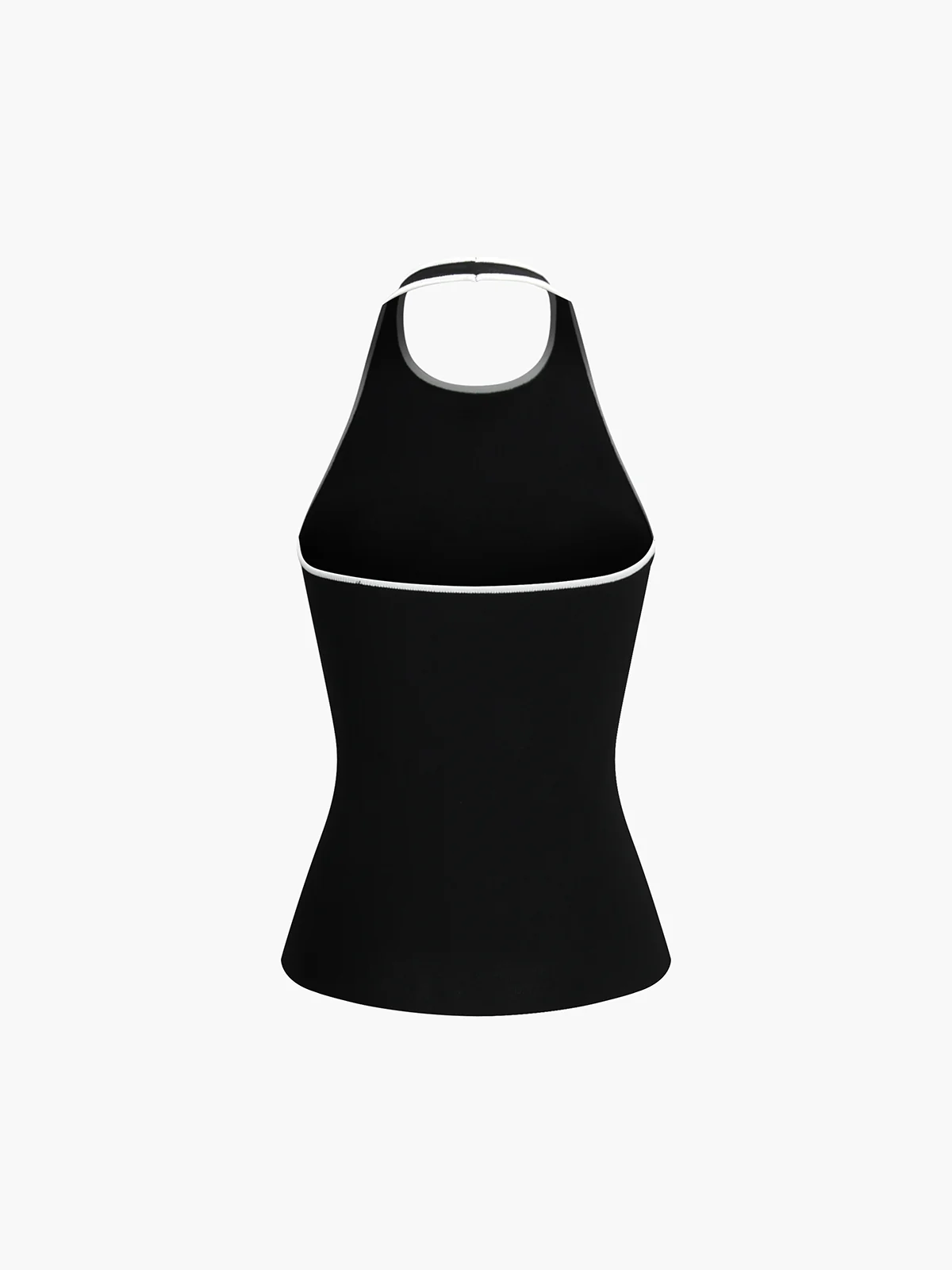 Contrast Trim Open Back Knit Top - Image 4
