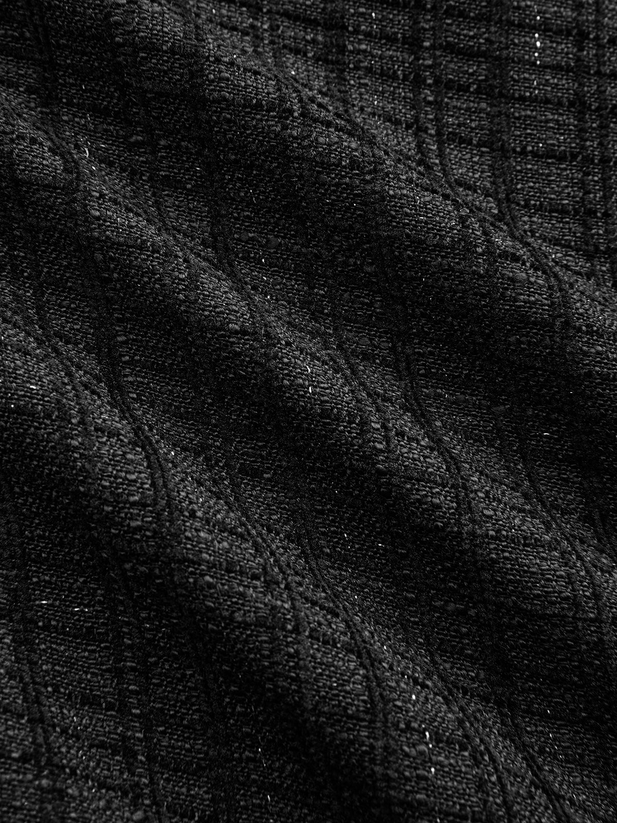 Contrast Trim Pearl Button Tweed Mini Dress - Image 3