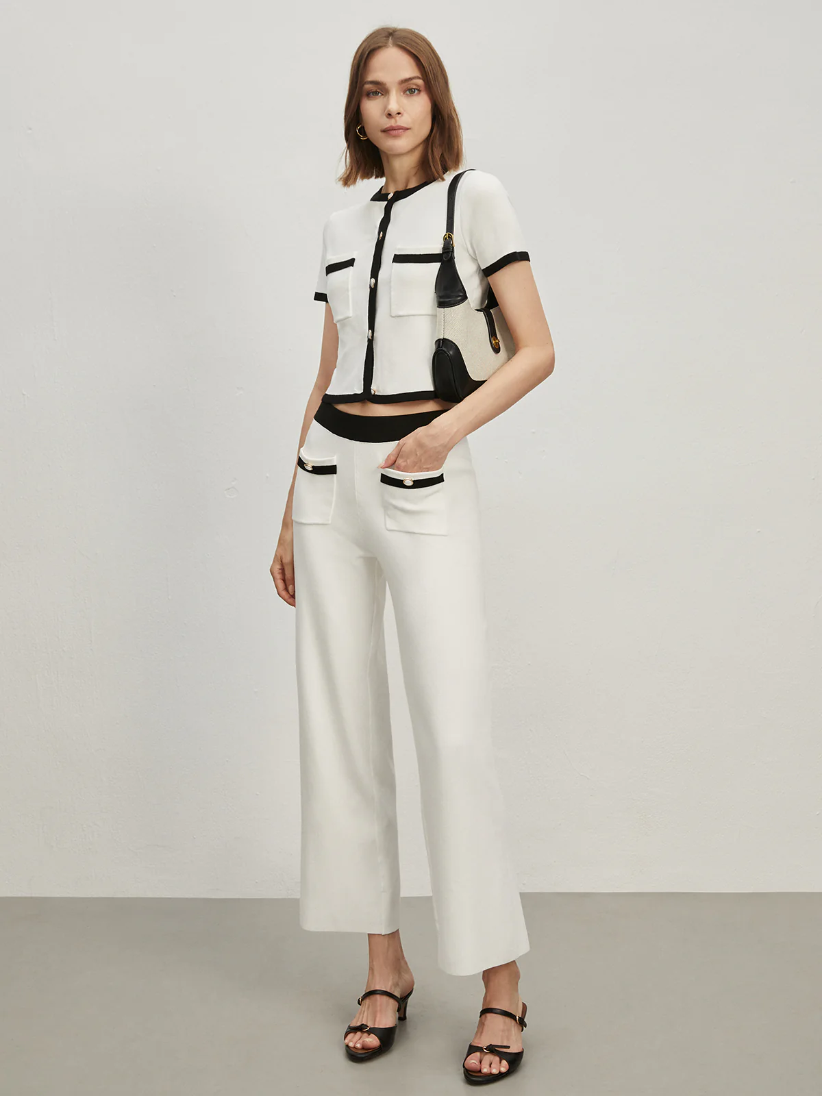 Contrast Trim Pockets Cardigan - Image 5