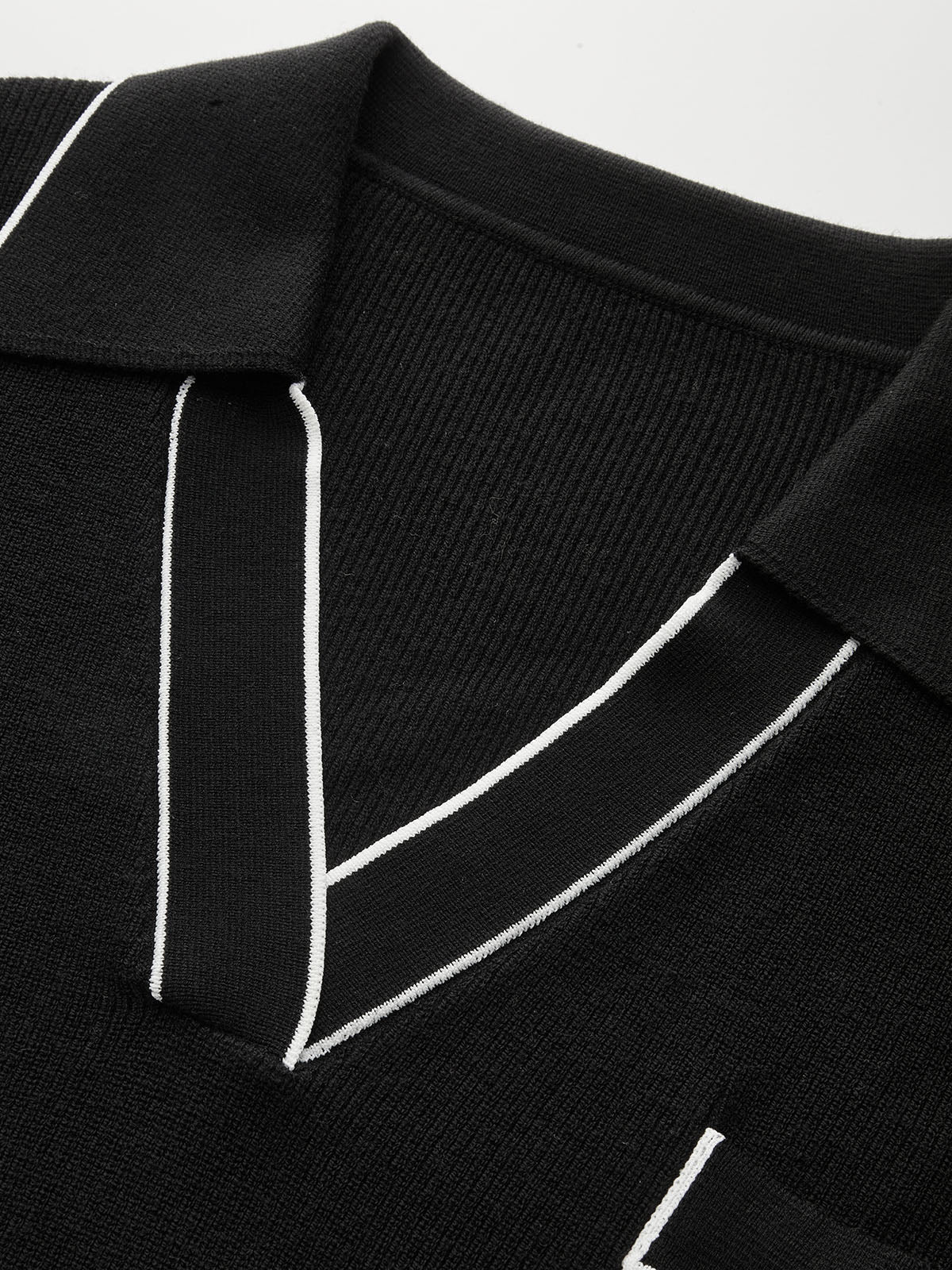 Contrast Trim Polo Knit Top - Image 6