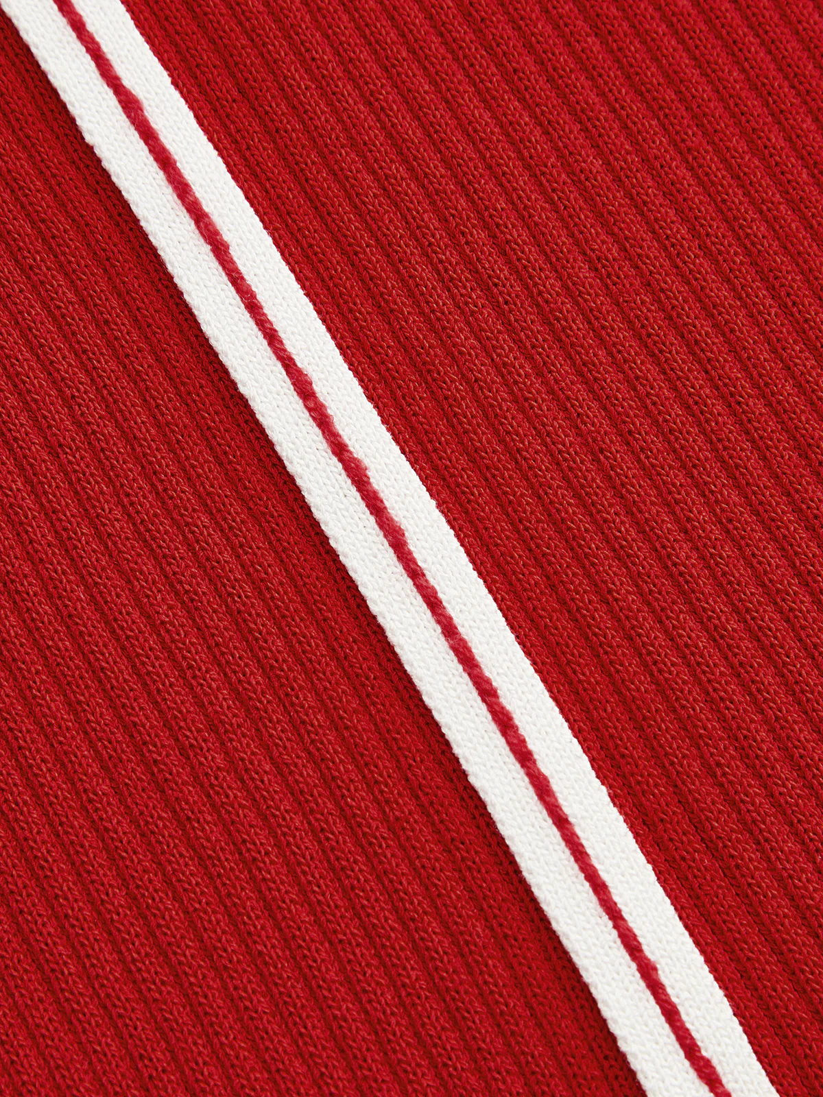 Contrast Trim Ribbed Knit Sleeveless Maxi Dress - Image 4