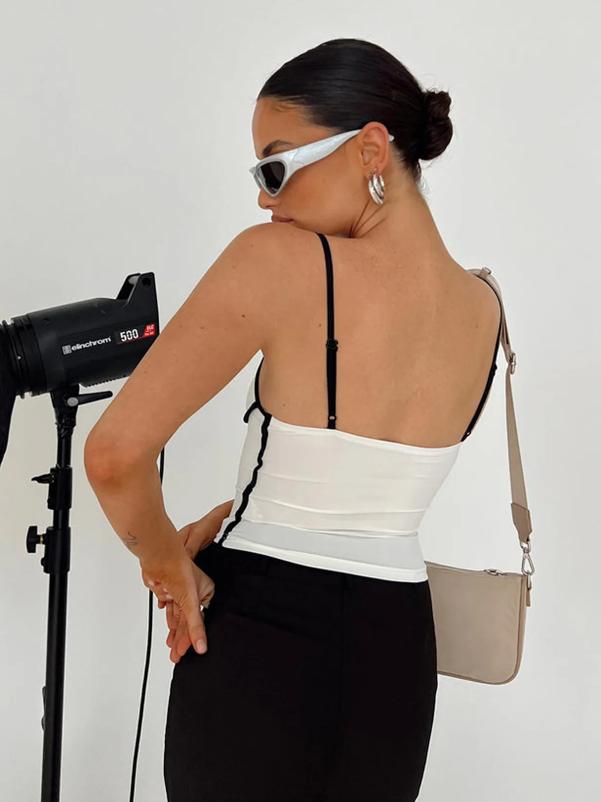Contrast Trim Streamlined Cami Top - Image 4