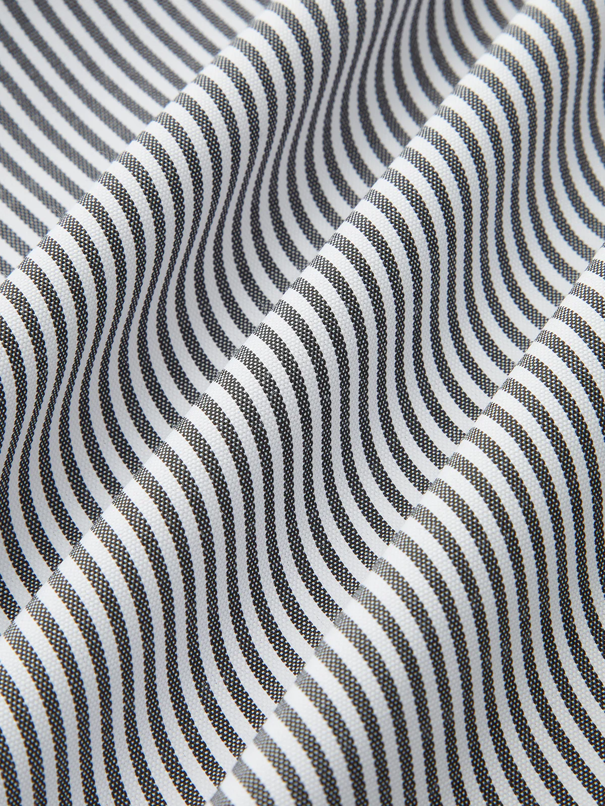 Contrast Trim Striped Belted Shirt Dress - Image 3