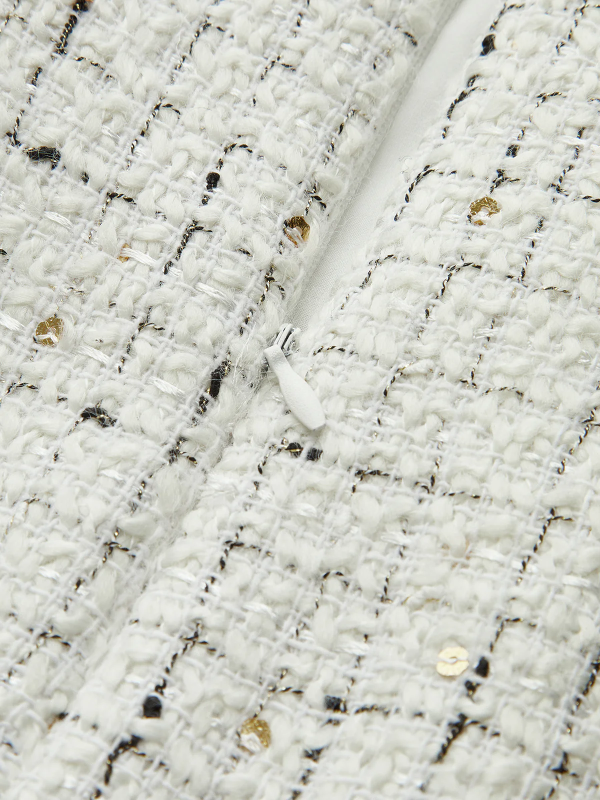 Contrast Trim Tweed Mini Skirt - Image 3