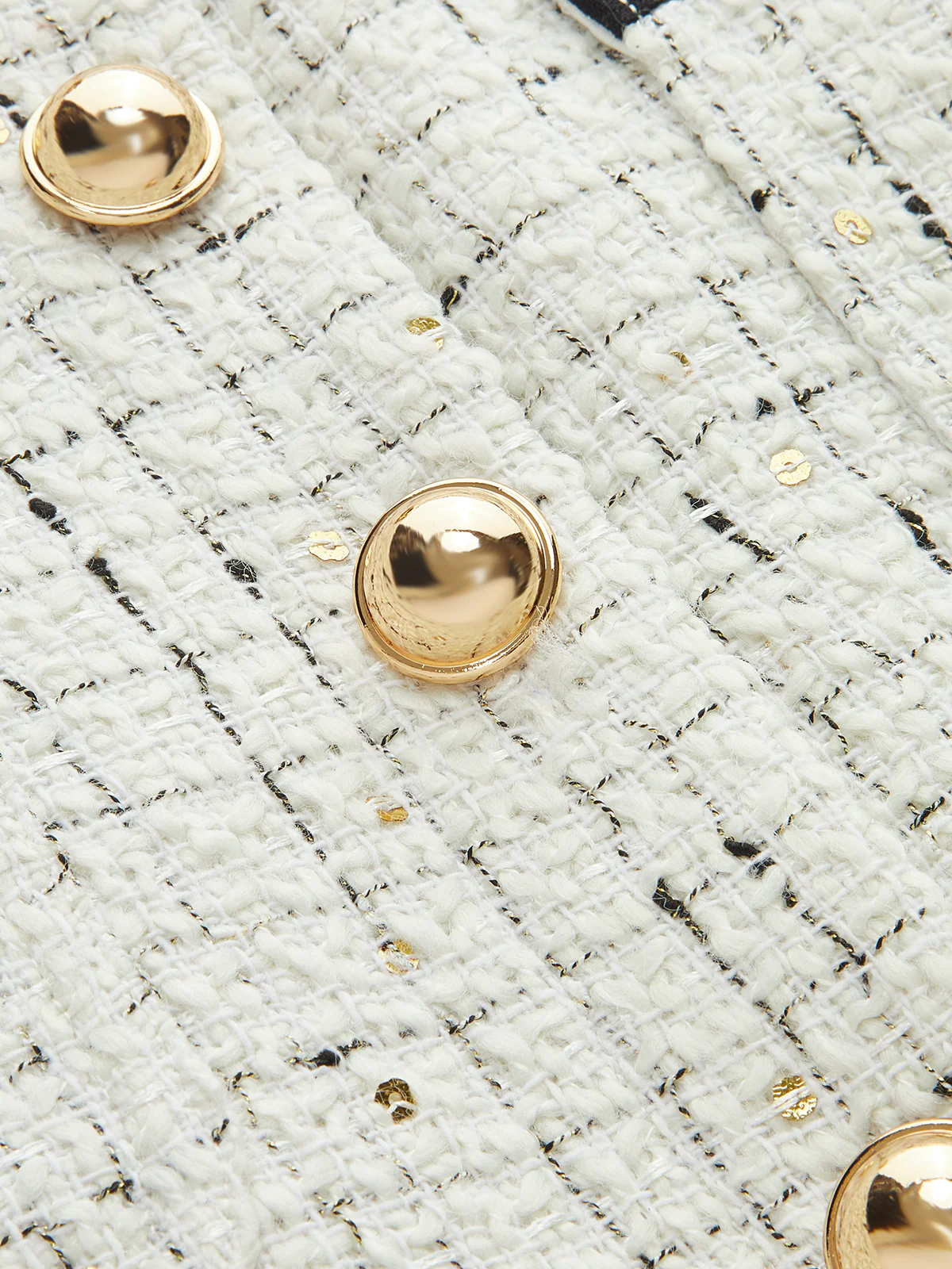 Contrast Trim Tweed Mini Skirt - Image 4