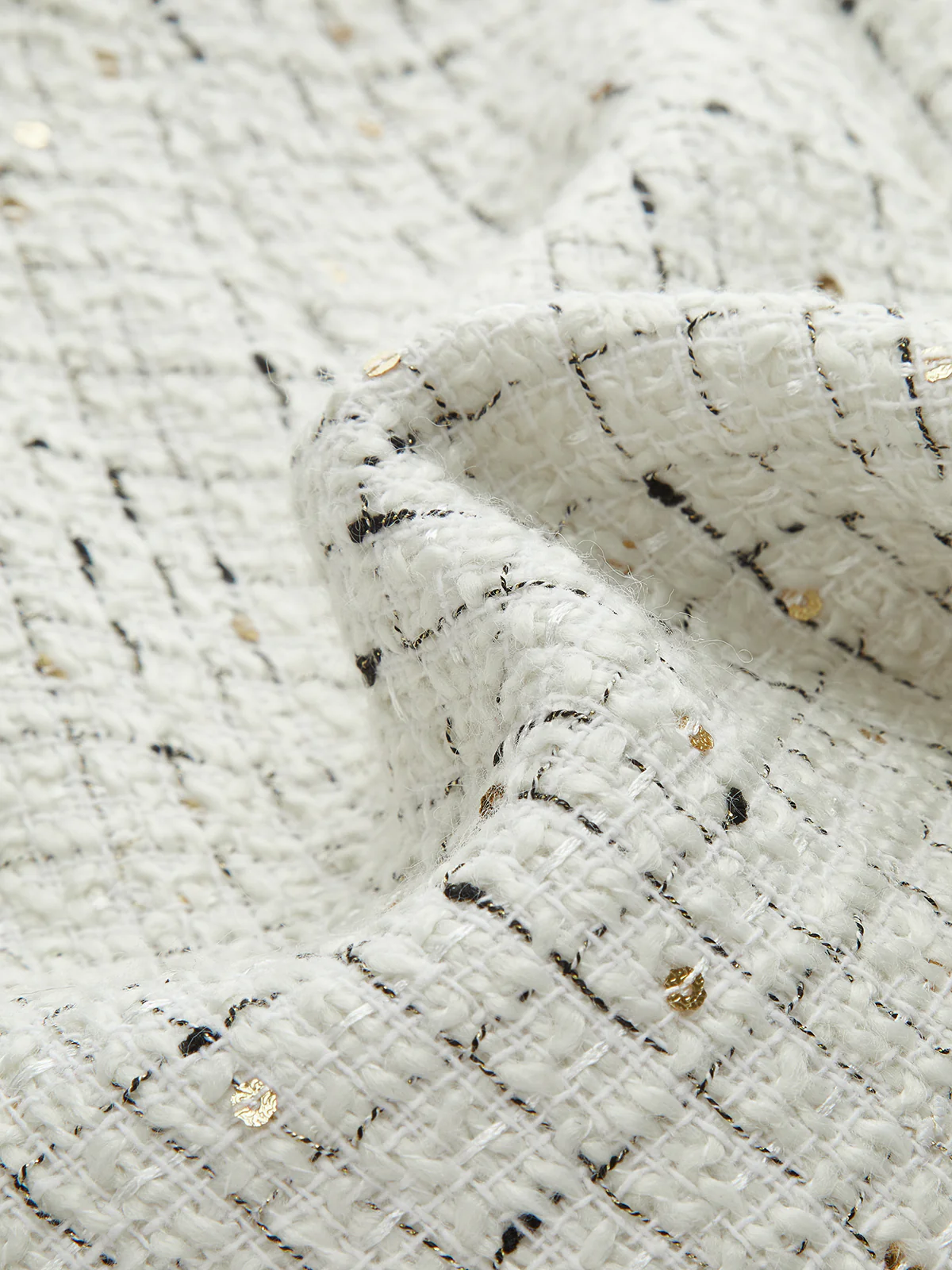 Contrast Trim Tweed Mini Skirt - Image 5