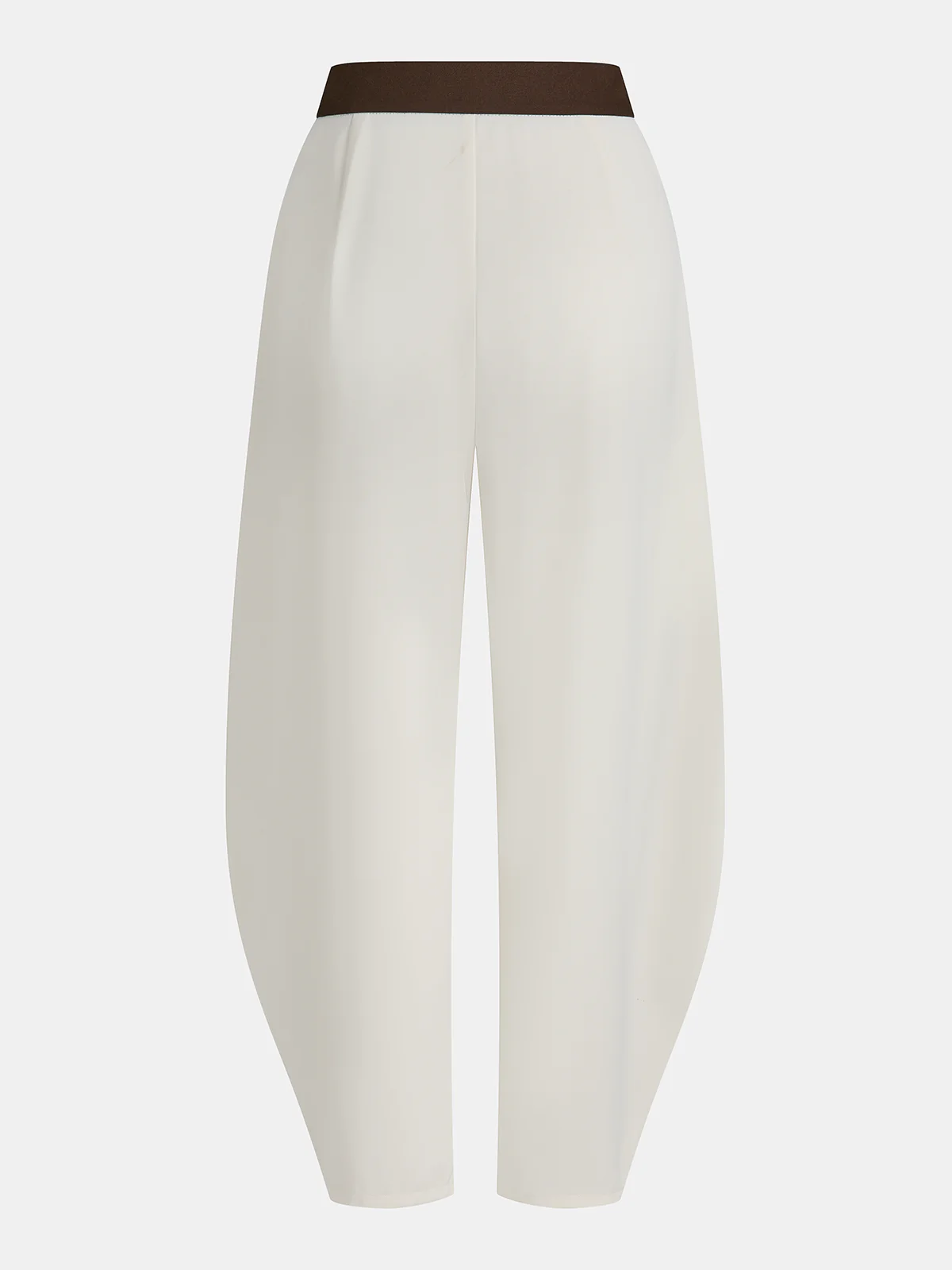 Contrast Waistband Asymmetric Balloon Pants - Image 2