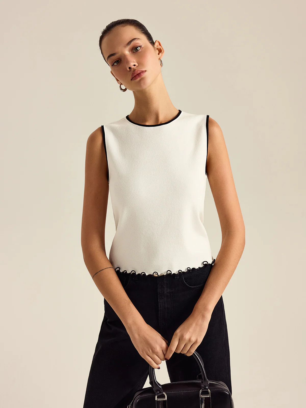 Contrasting Trim Tank Top - Image 2