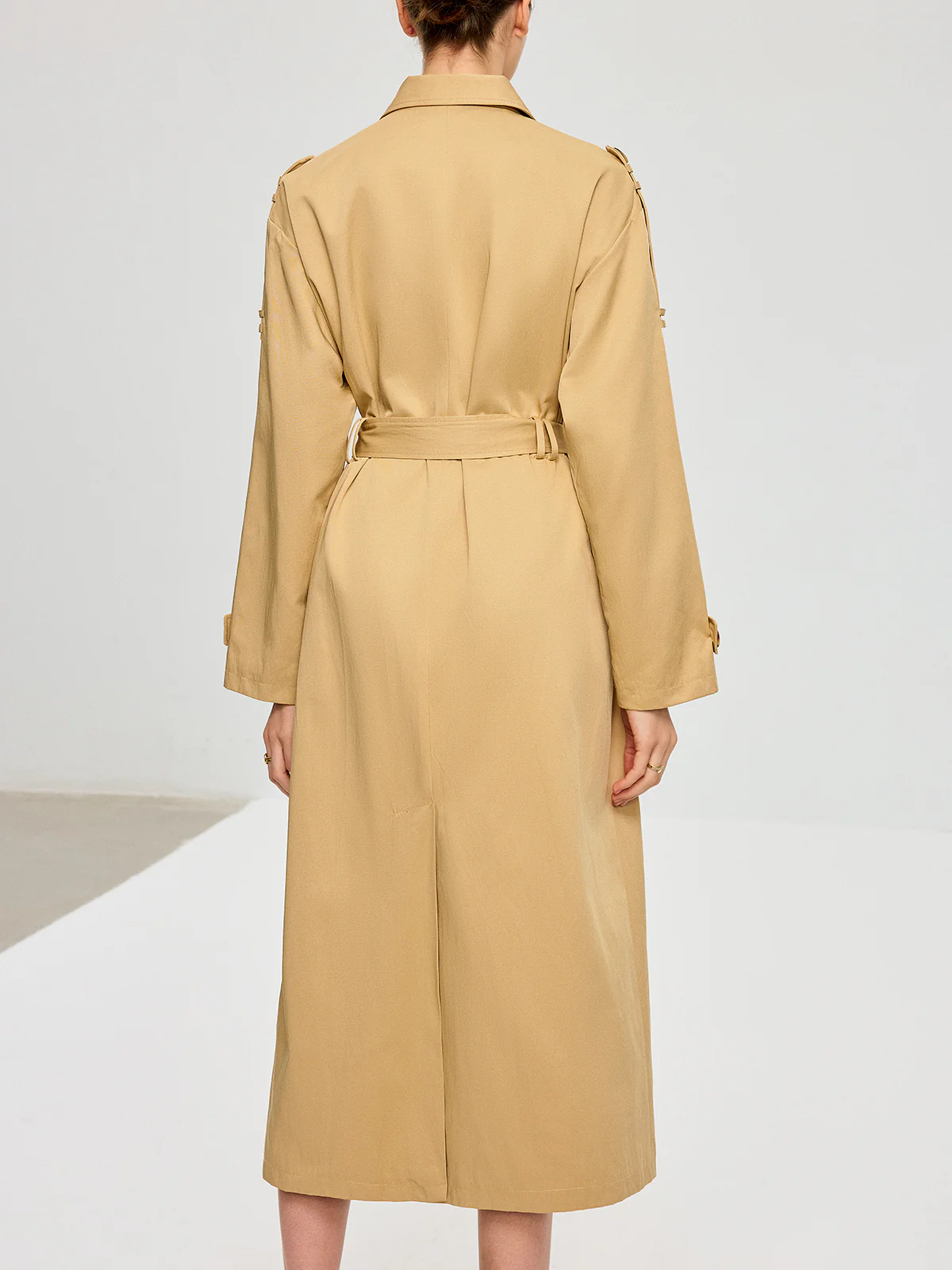 Convertible Cape Design Trench Coat - Image 6
