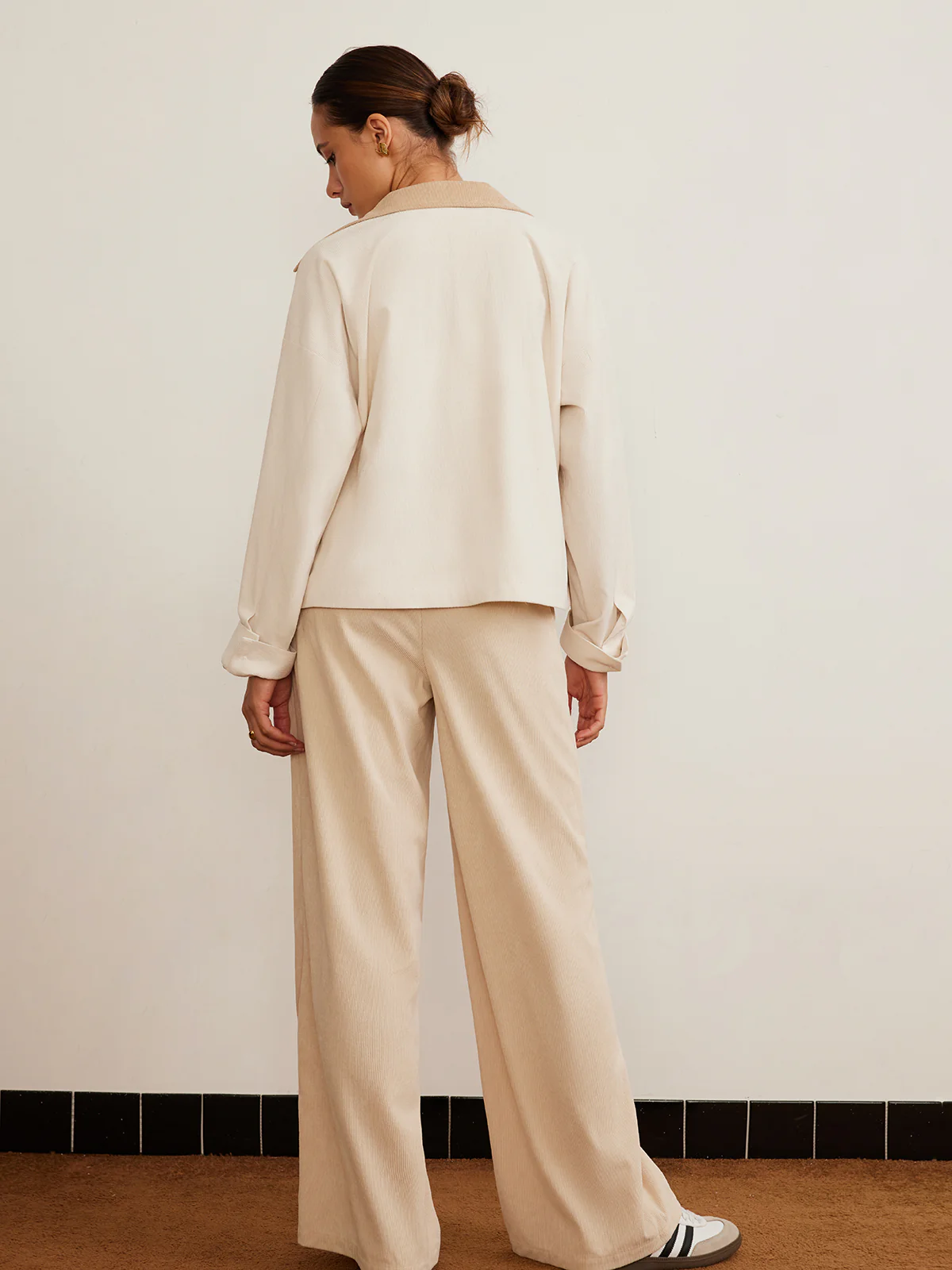 Corduroy High-Waist Wide Leg Pants - Image 5
