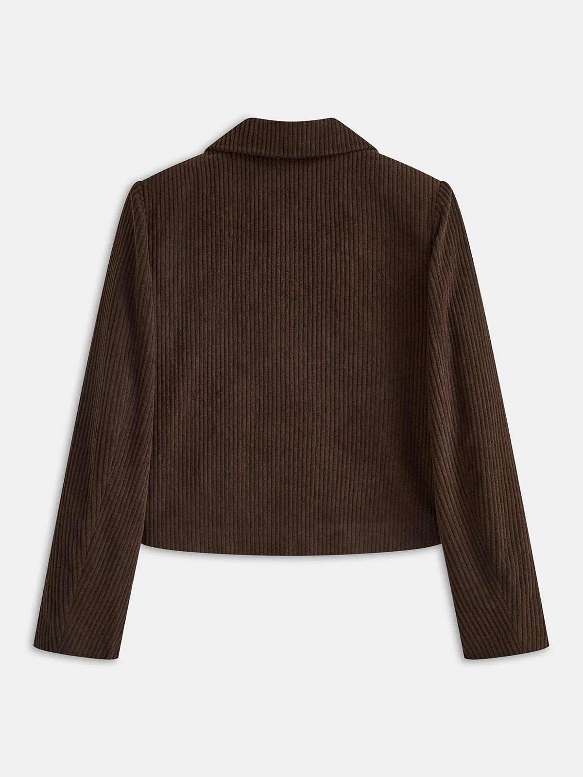 Corduroy Metal Button Cropped Jacket - Image 2