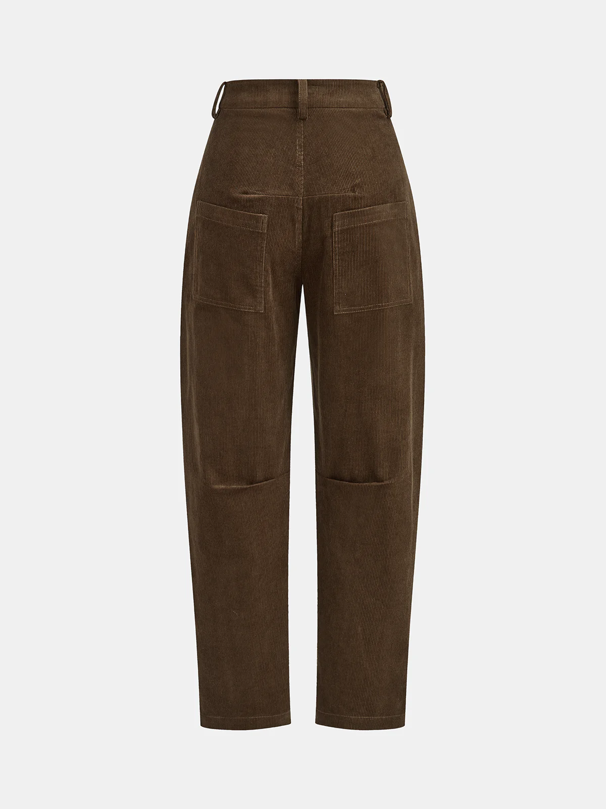 Corduroy Mid-Waist Curved-Leg Pants - Image 2