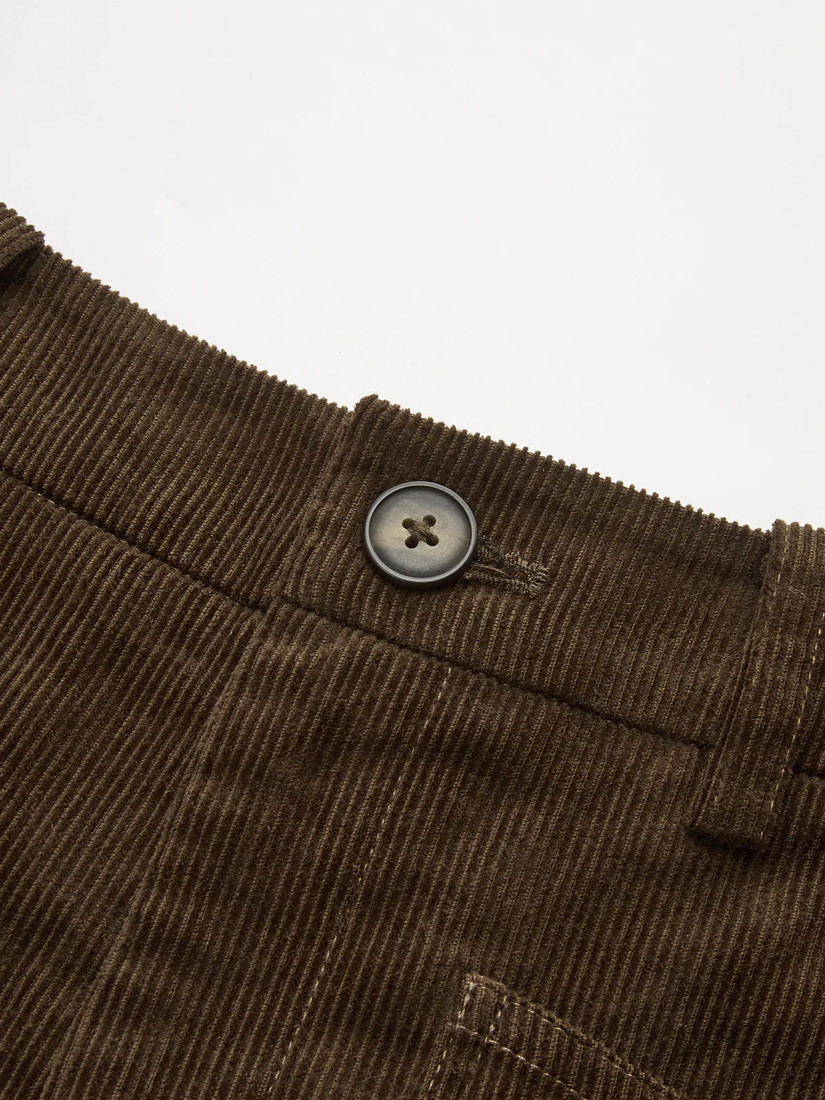 Corduroy Mid-Waist Curved-Leg Pants - Image 3