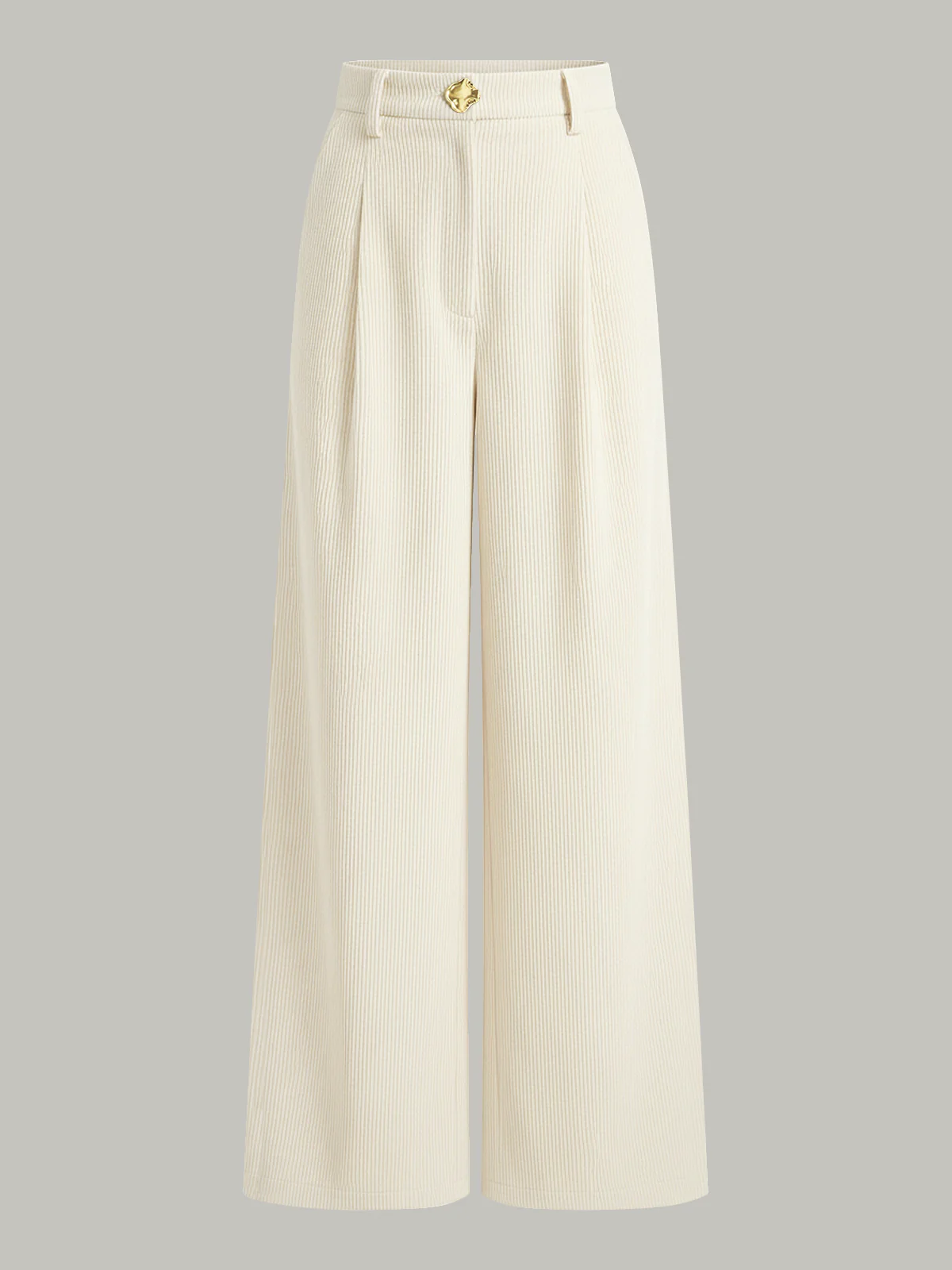 Corduroy Wide-Leg Pleated Pants - Image 8