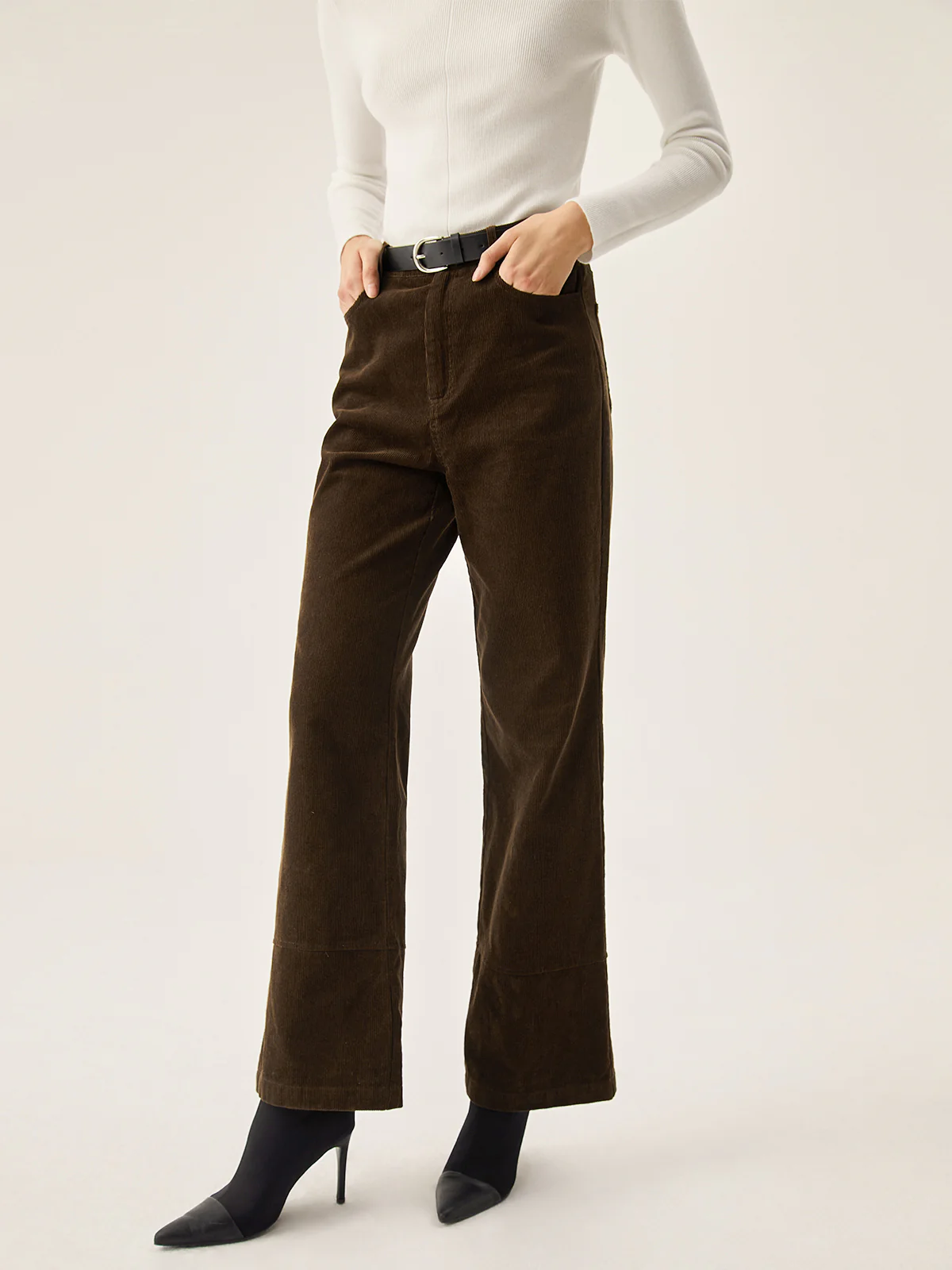 Corduroy Wide Leg Pocket Pants - Image 2