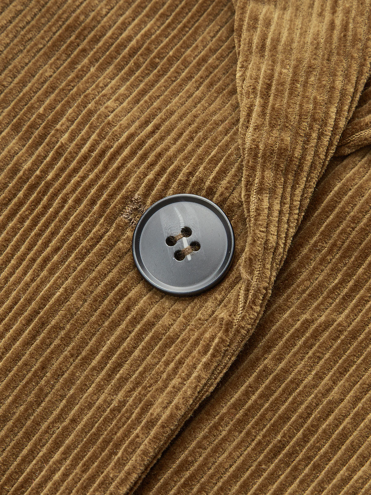 Corduroy Wide-Shoulder Fitted Blazer - Image 3
