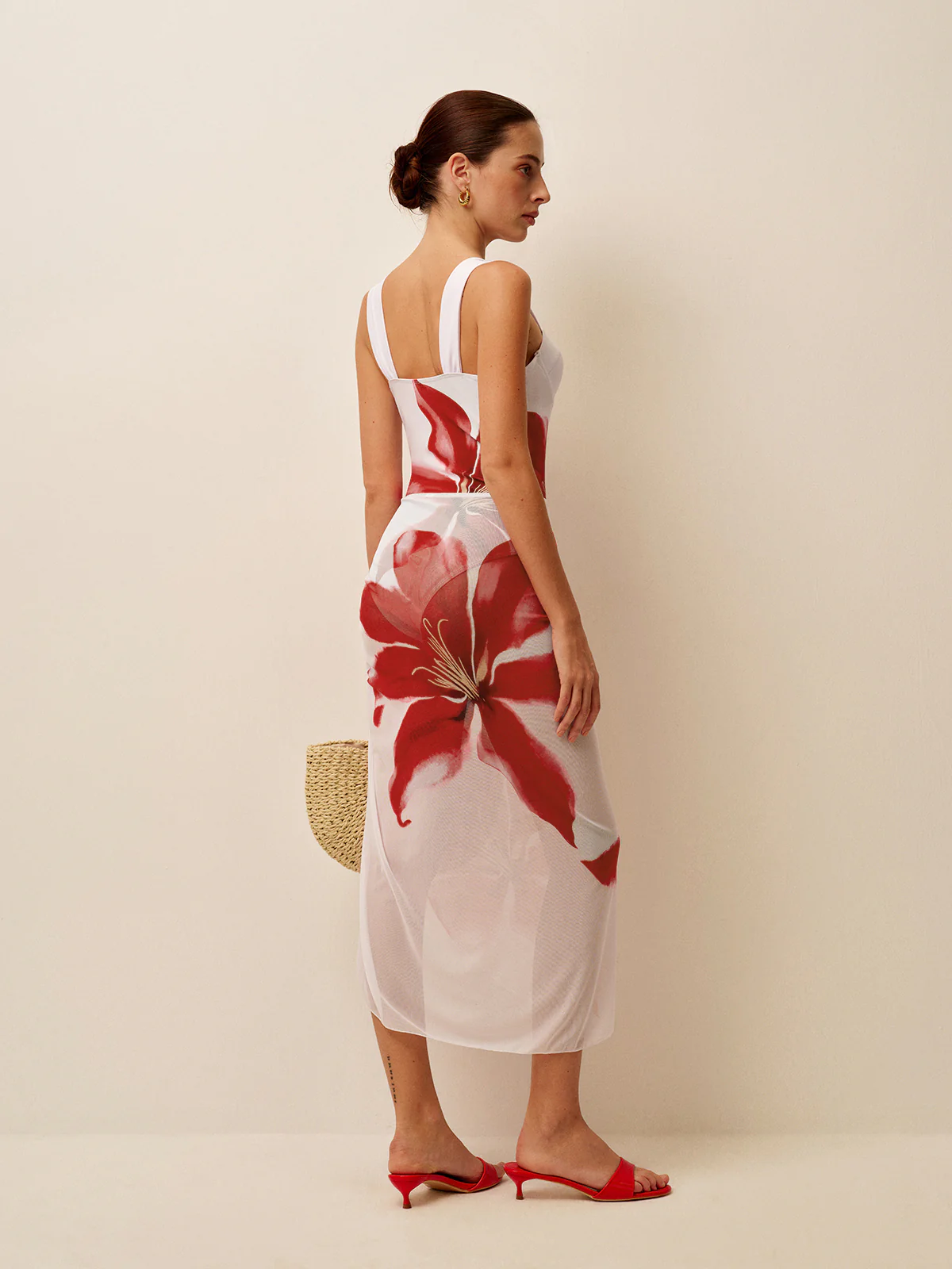 Corset-Style One-Piece With Draped Cover-Up - Image 5