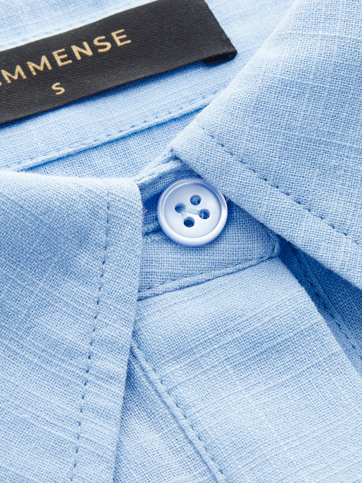 Cotton Belted Short Sleeve Midi Shirt Dress - Image 3