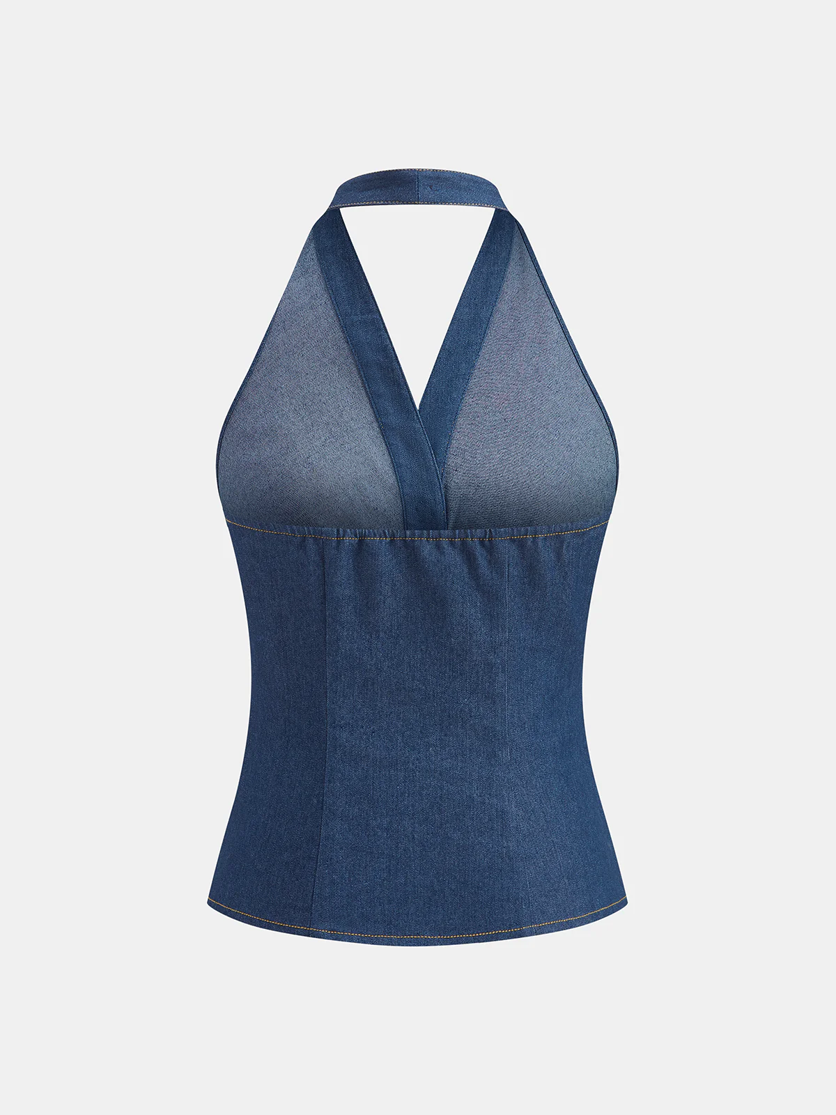Cotton Blend Halter Vest & Shorts Set - Image 5