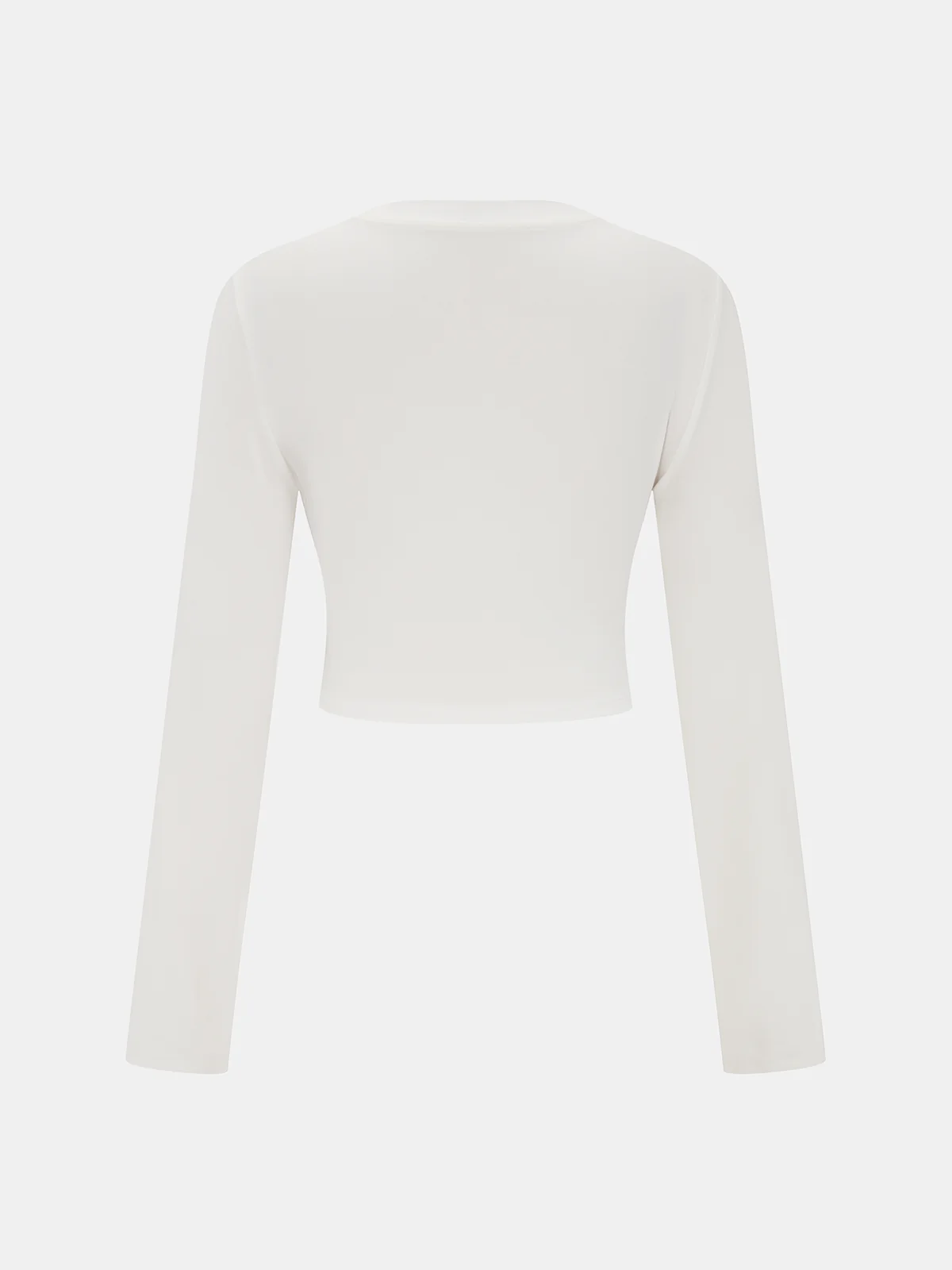 Cotton-Blend Knot-Front Cropped Top - Image 2