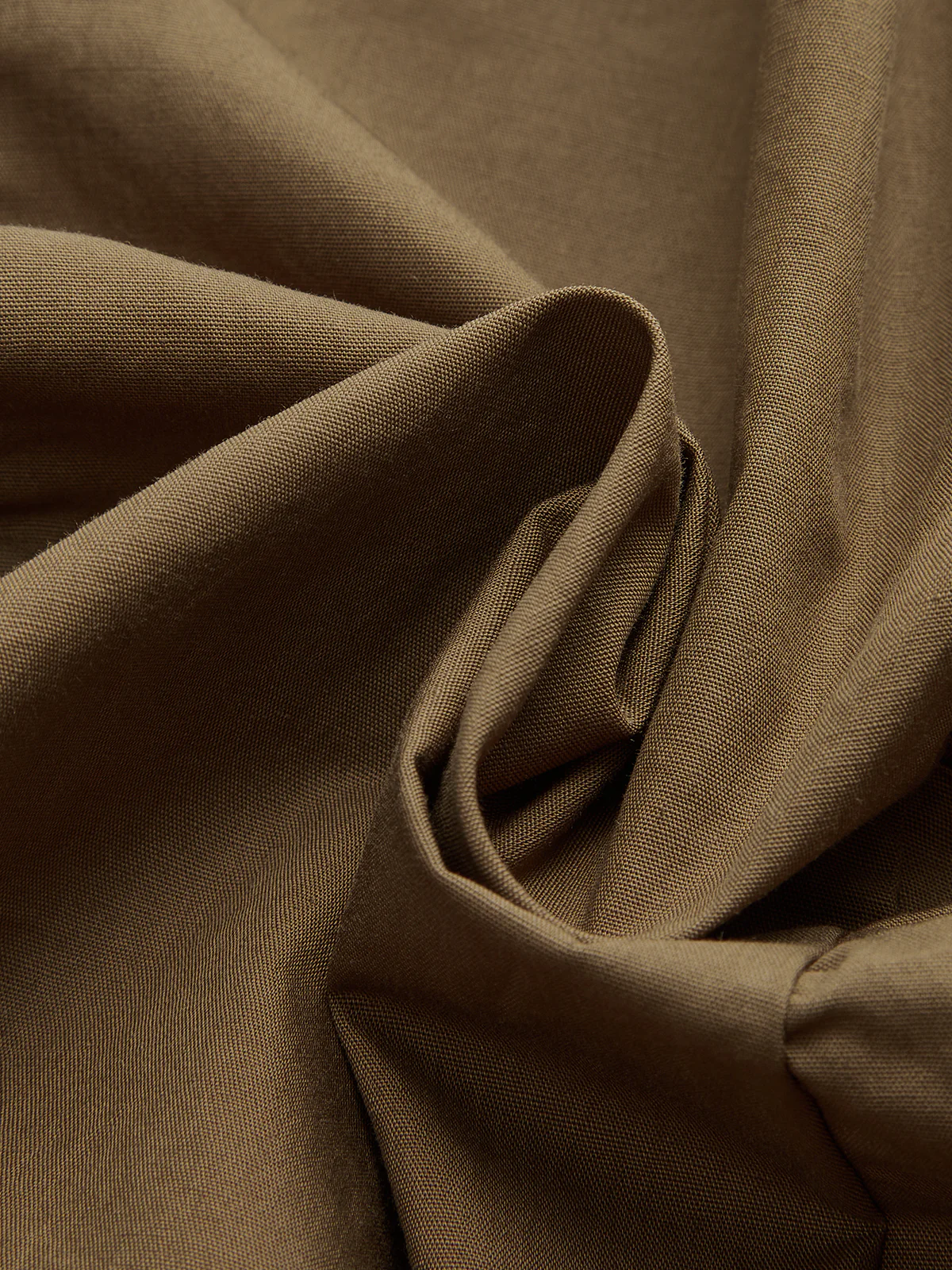 Cotton Blend Ruched Long Sleeve Shirt - Image 7