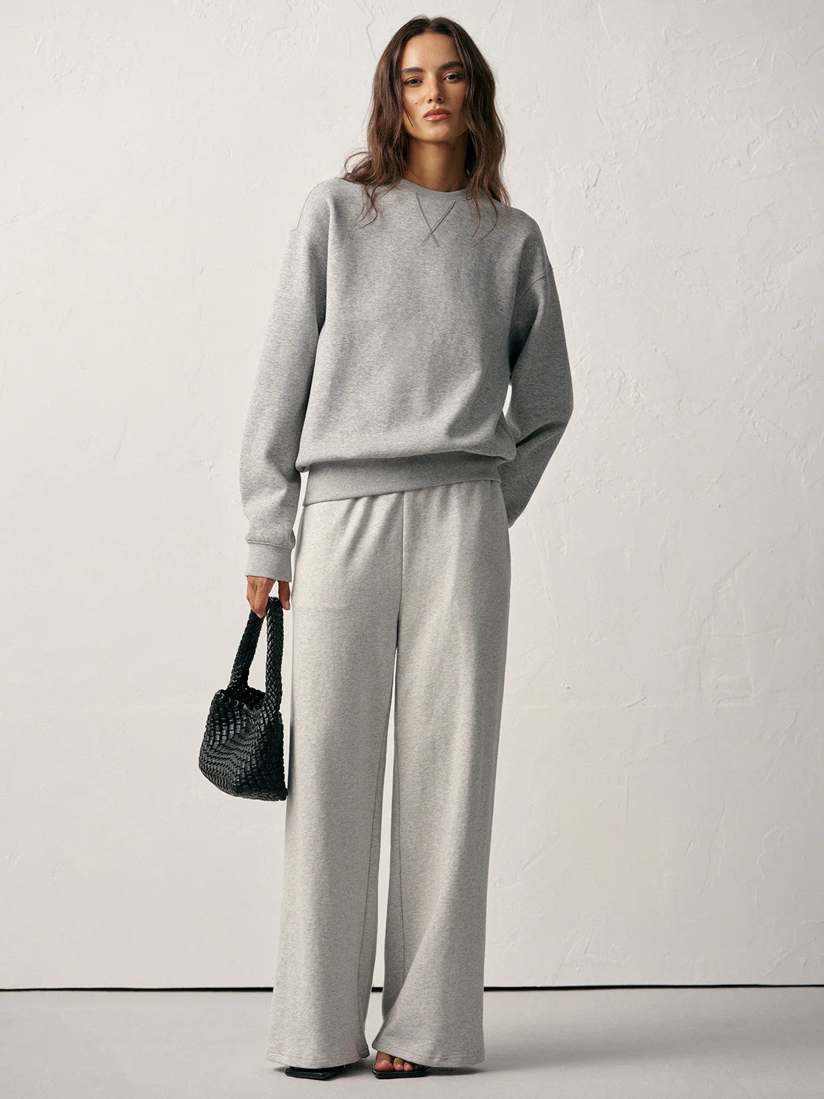 Cotton Blend Straight-Leg Sweatpants - Image 3