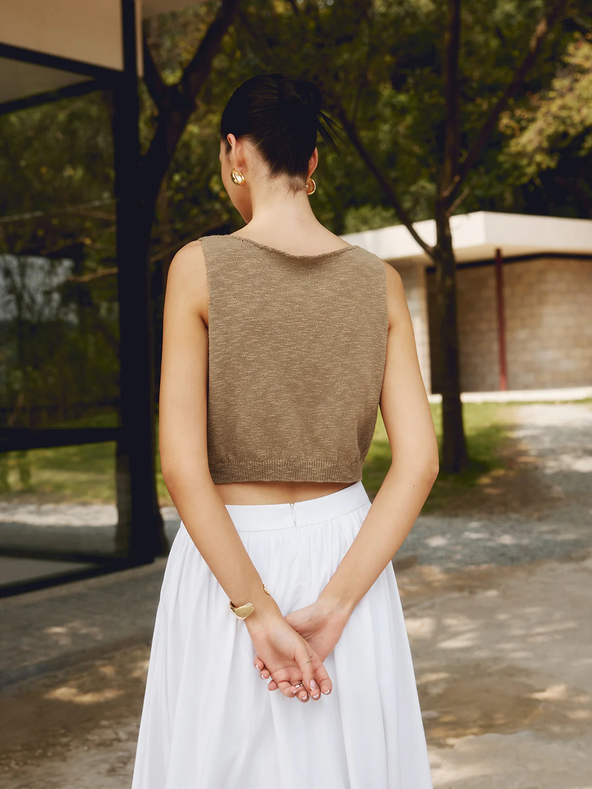 Cotton Blends Crop Tank Top - Image 5