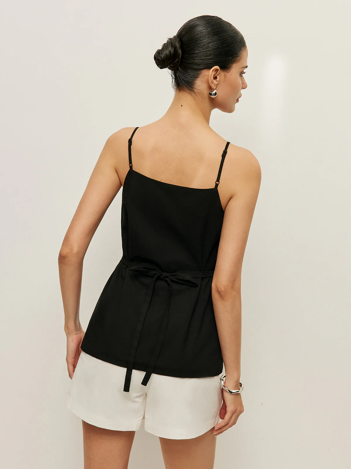 Cotton Button Tie-Back Tank Top - Image 6