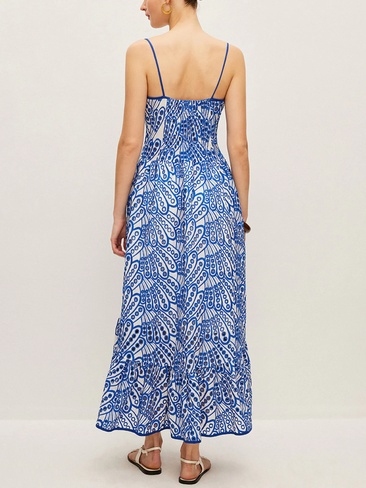 Cotton Embroidered Cami Dress - Image 4
