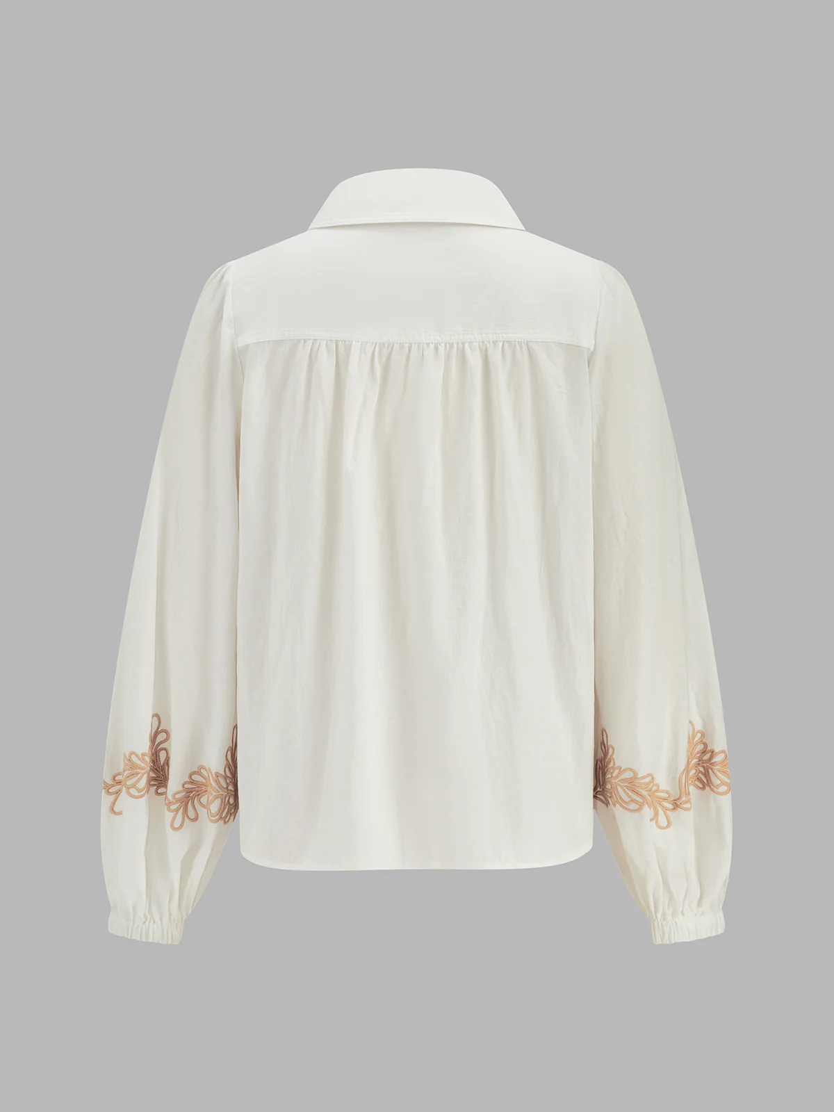 Cotton Embroidered Shirt & Belted Shorts Set - Image 4