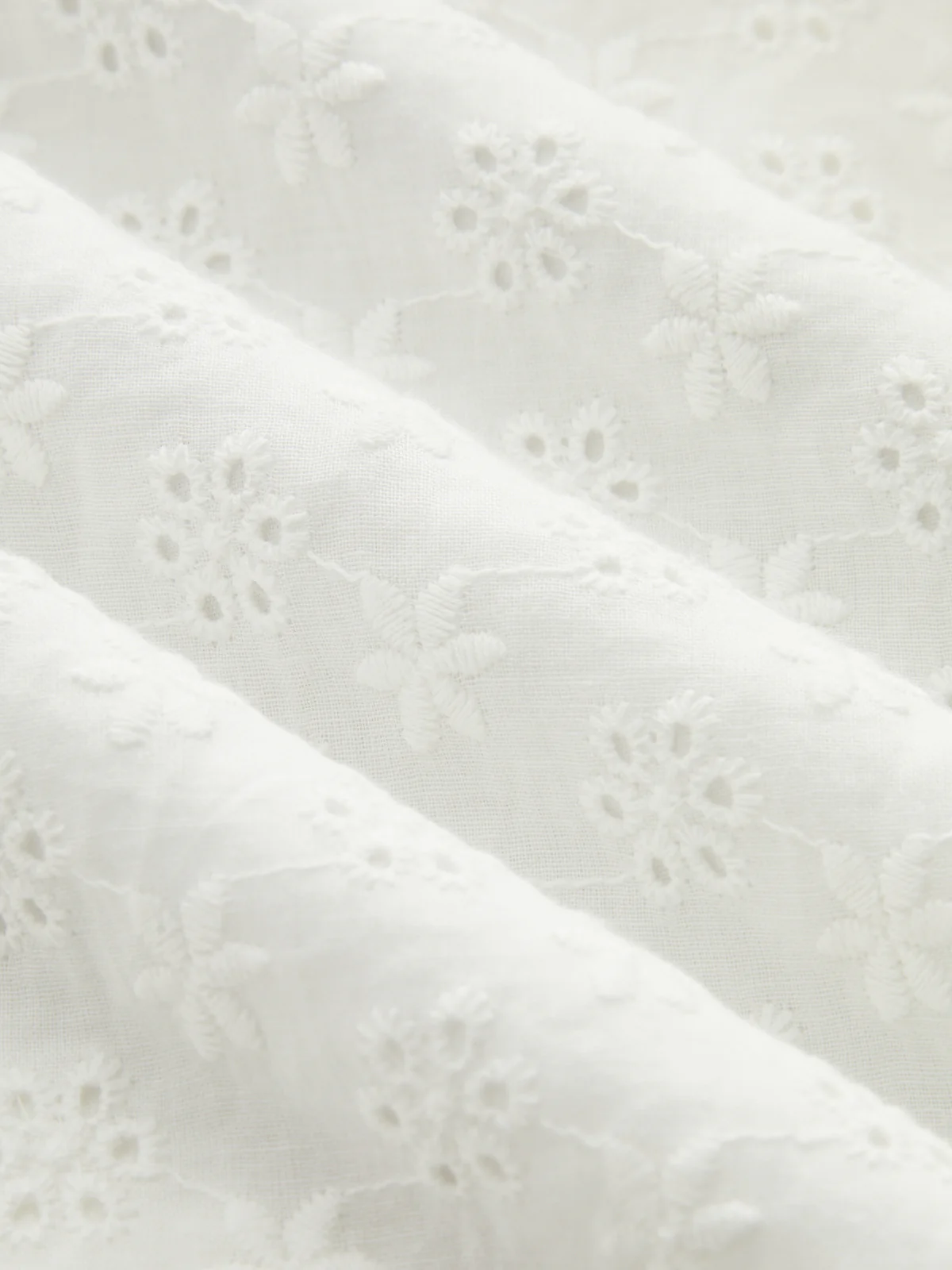 Cotton Eyelet Embroidered Lace Mini Dress - Image 4