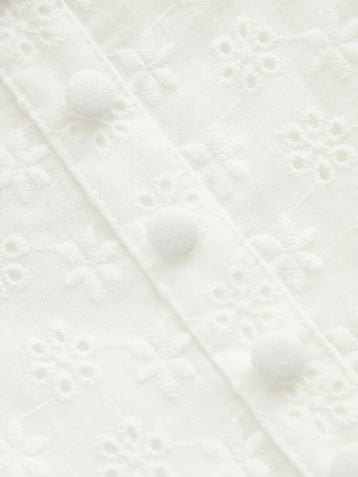 Cotton Eyelet Embroidered Lace Mini Dress - Image 5