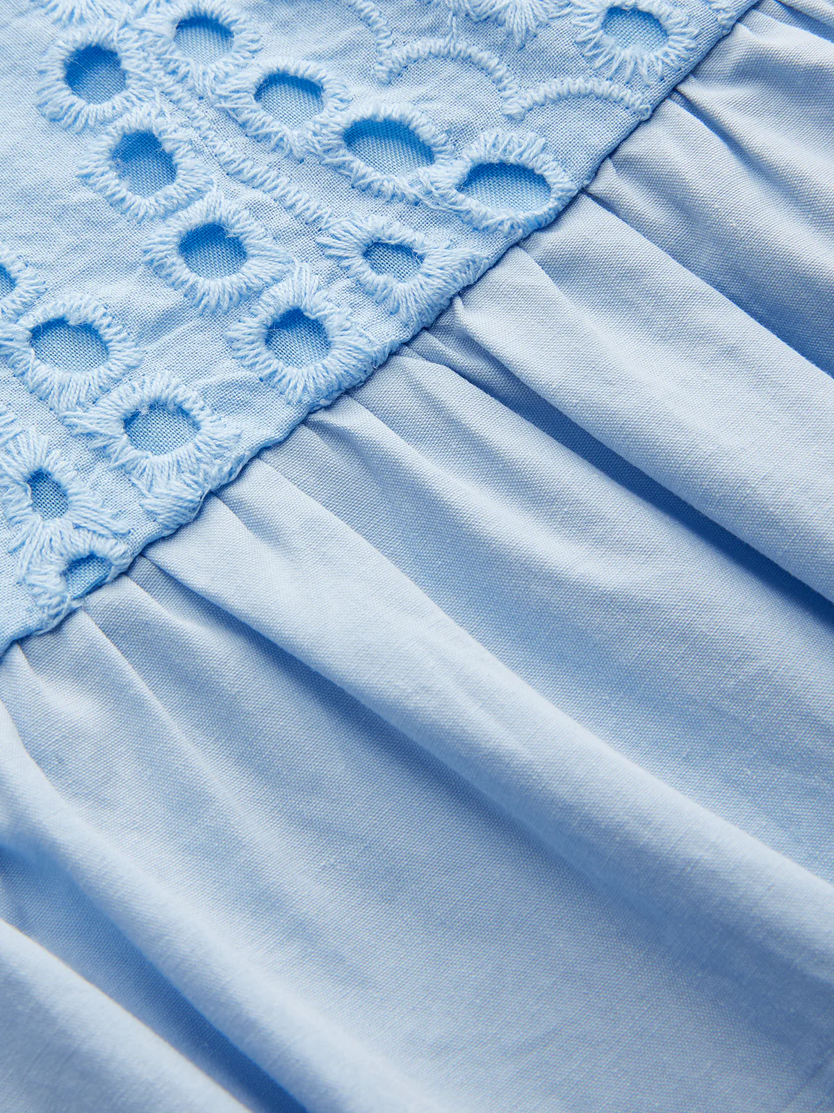 Cotton Eyelet Embroidered Sleeveless Maxi Dress - Image 4
