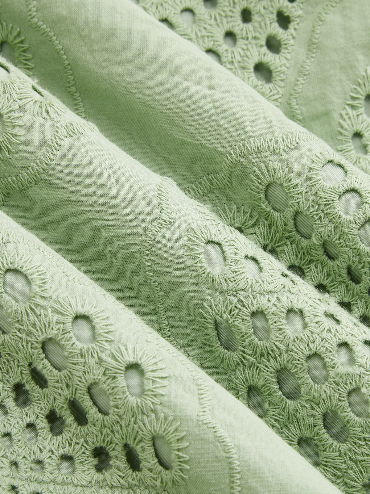 Cotton Eyelet Embroidery Top & Maxi Skirt Set - Image 6